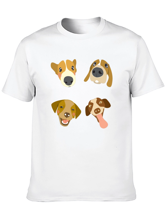 Dog Faces Black T-Shirt