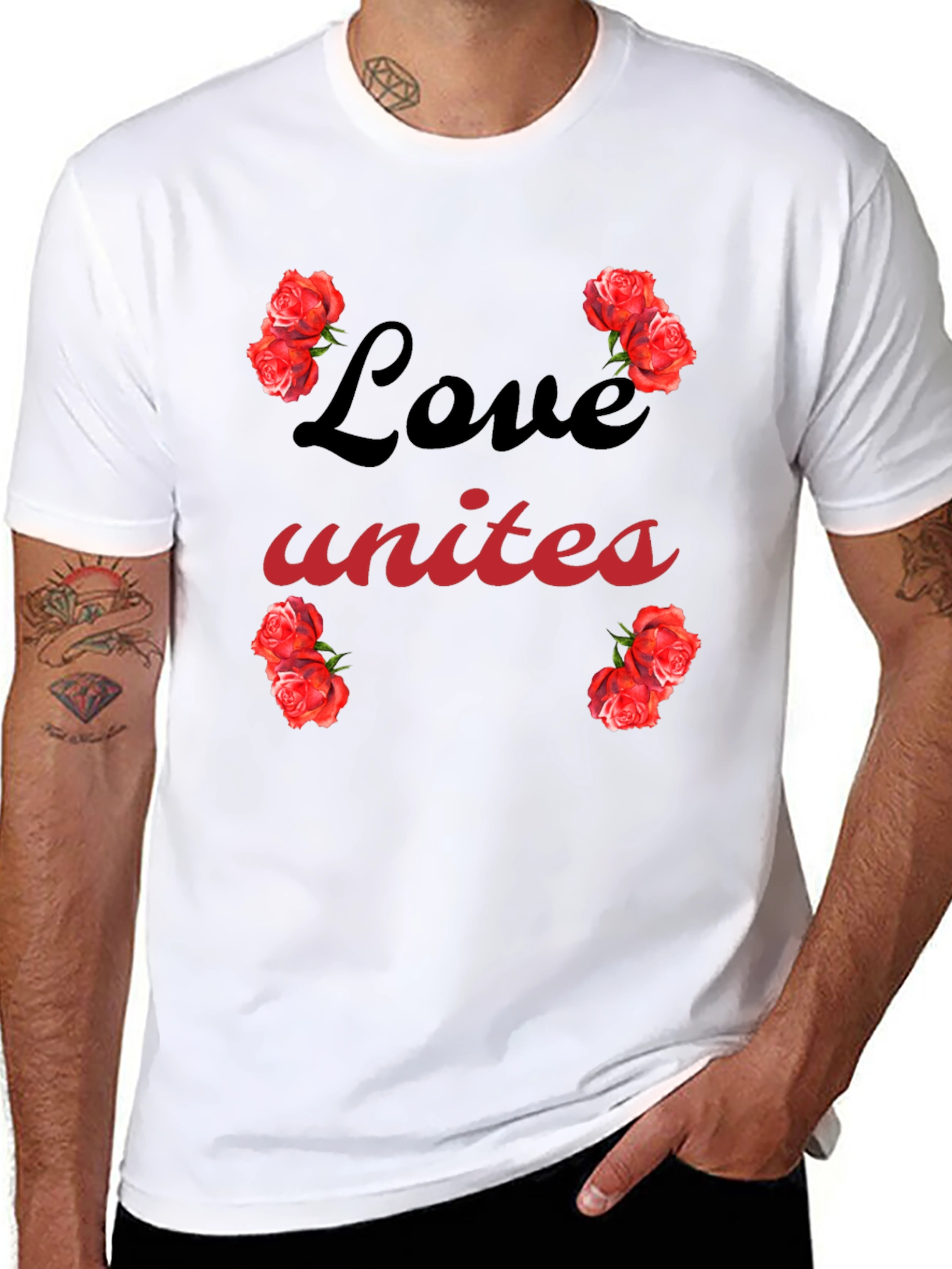 Love Unites Roses Graphic T-Shirt