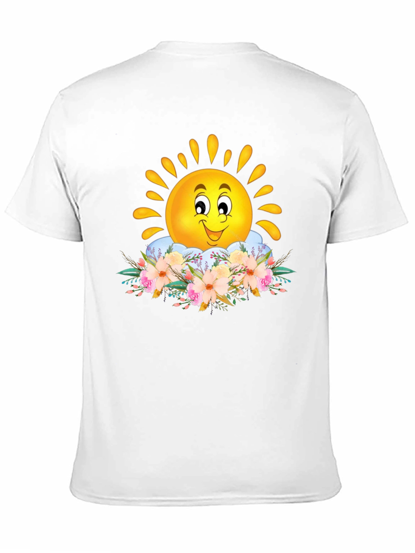Sunny Floral Graphic Tee - Black