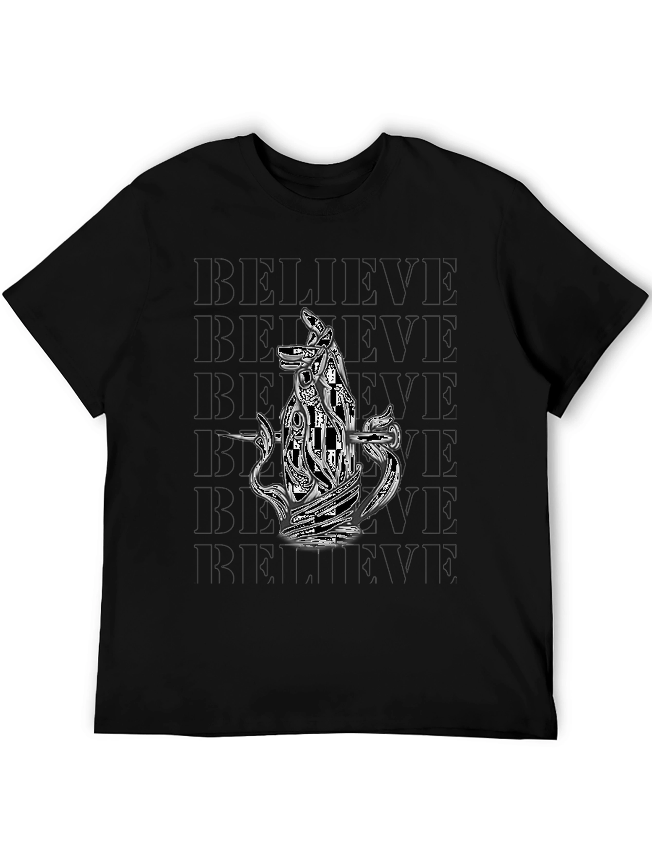 Believe Dog Graphic Black Tee