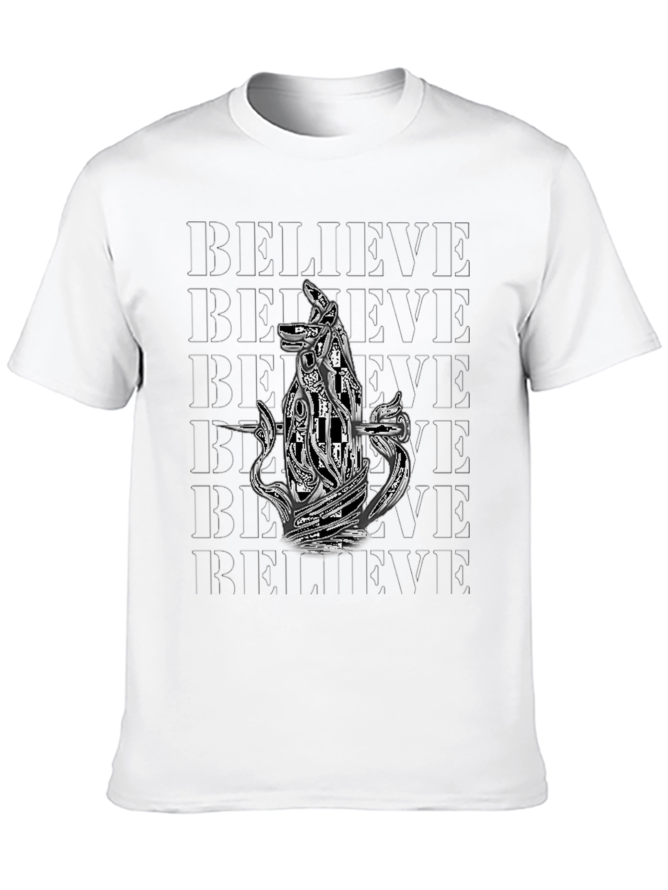 Believe Dog Graphic Black Tee