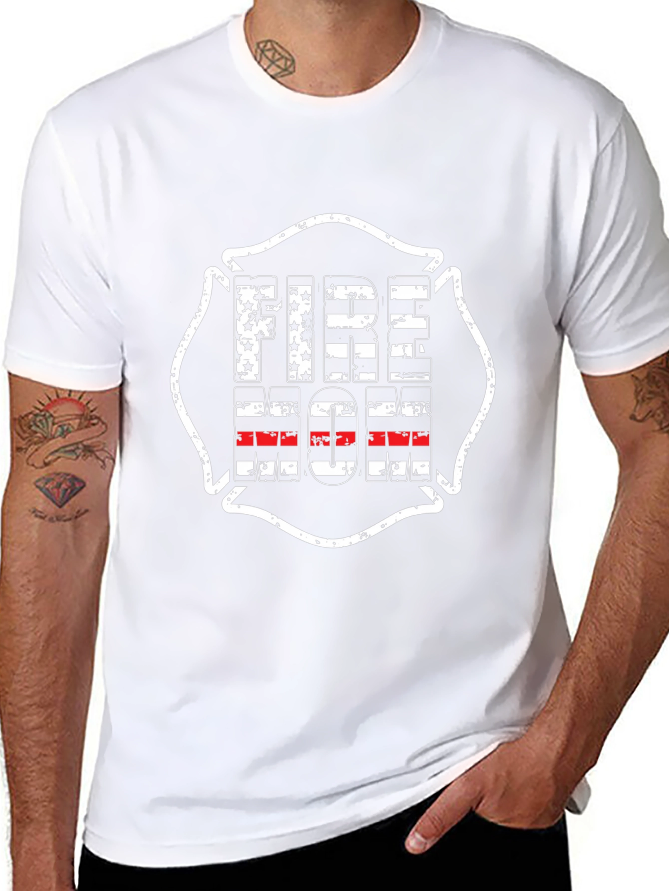 Fire Mom Graphic T-Shirt - Black Cotton Tee