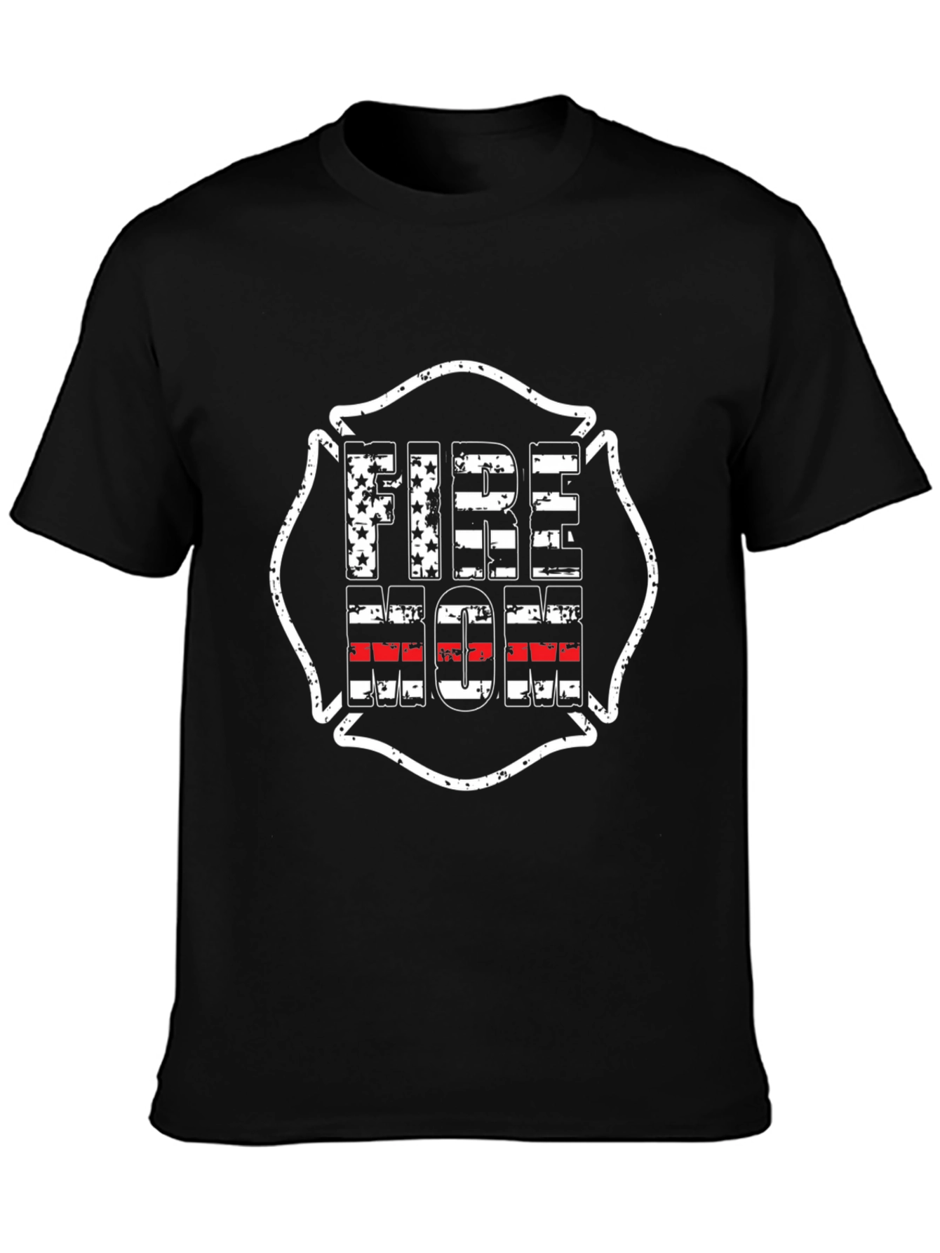 Fire Mom Graphic T-Shirt - Black Cotton Tee