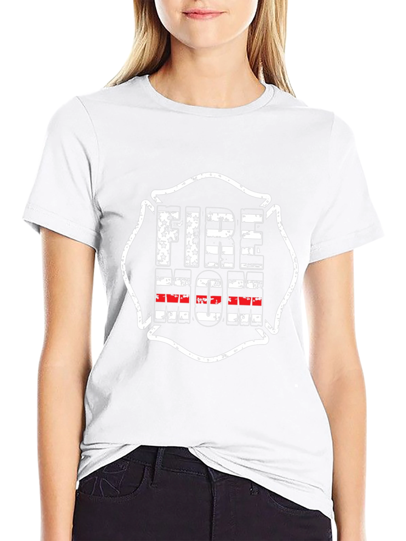 Fire Mom Graphic T-Shirt - Black Cotton Tee
