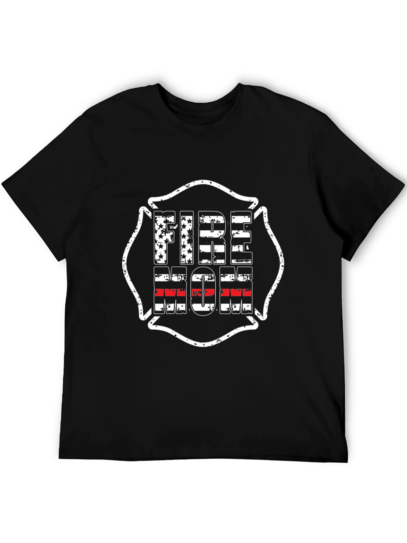 Fire Mom Graphic T-Shirt - Black Cotton Tee