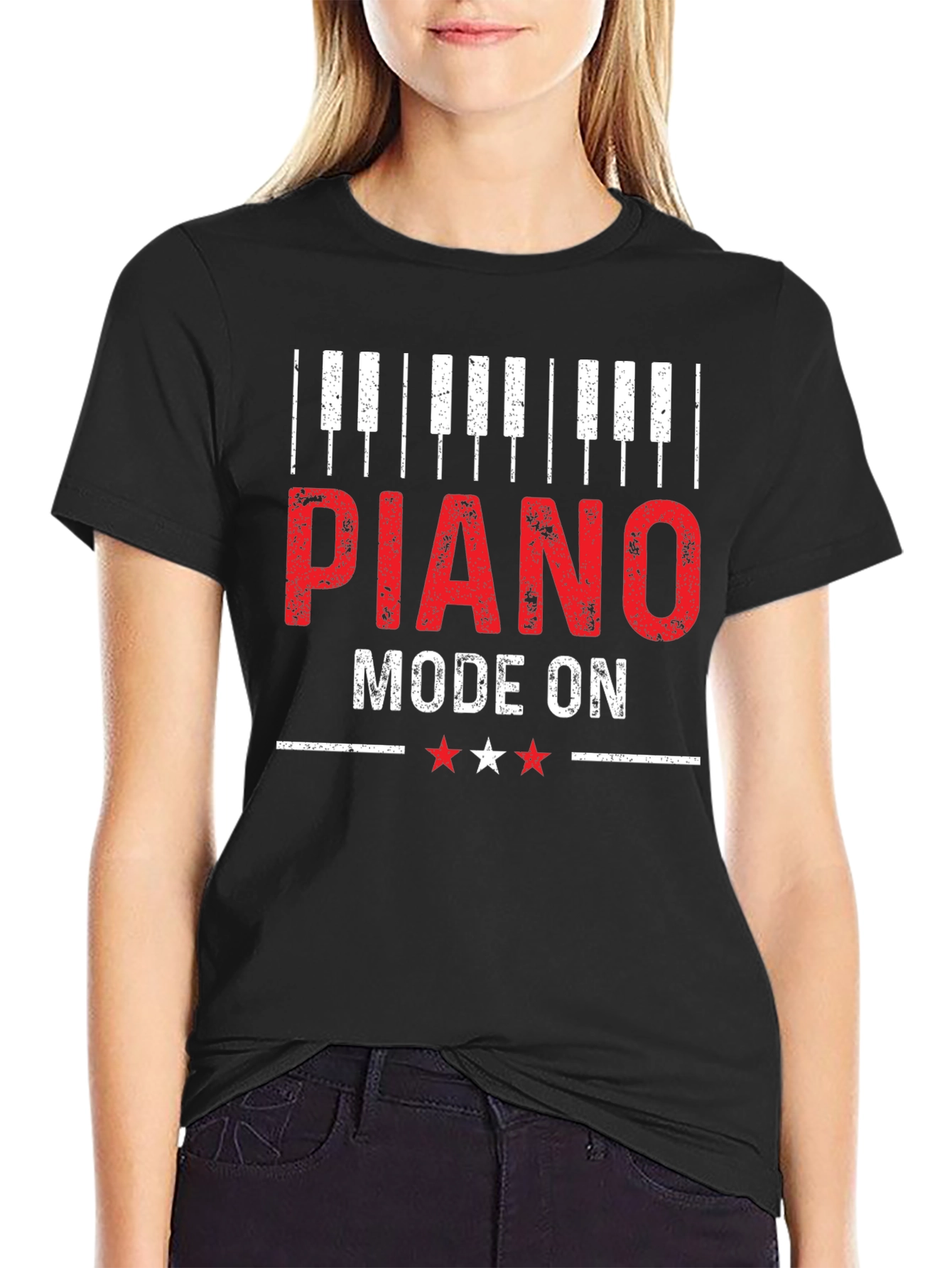 Piano Mode On Graphic T-Shirt