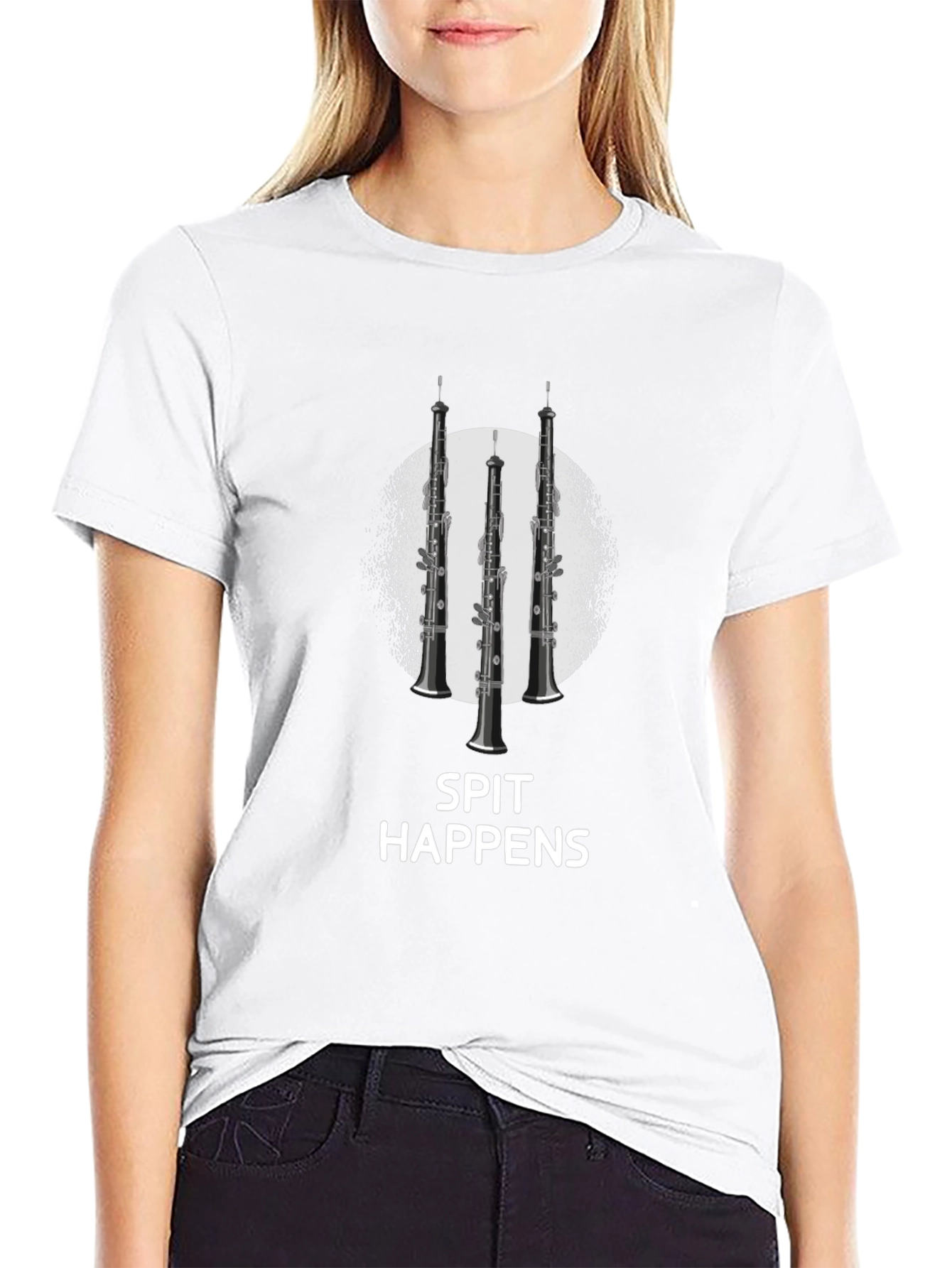 Spit Happens Oboe T-Shirt - Band Humor Tee
