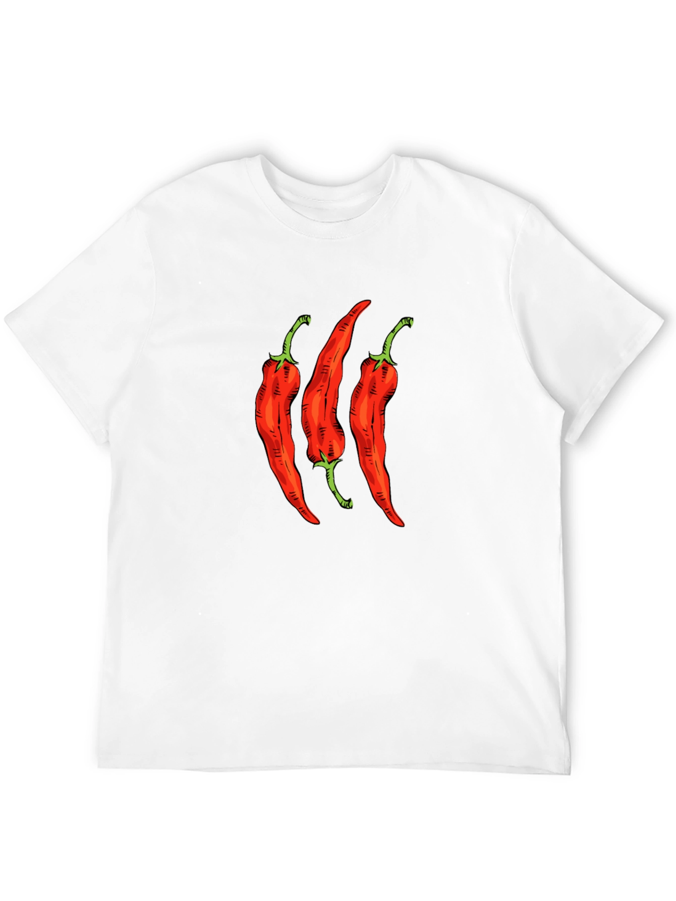 Spicy Chili Pepper Graphic Tee - Black