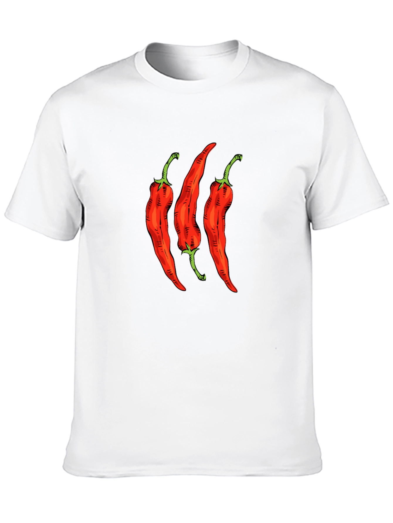 Spicy Chili Pepper Graphic Tee - Black