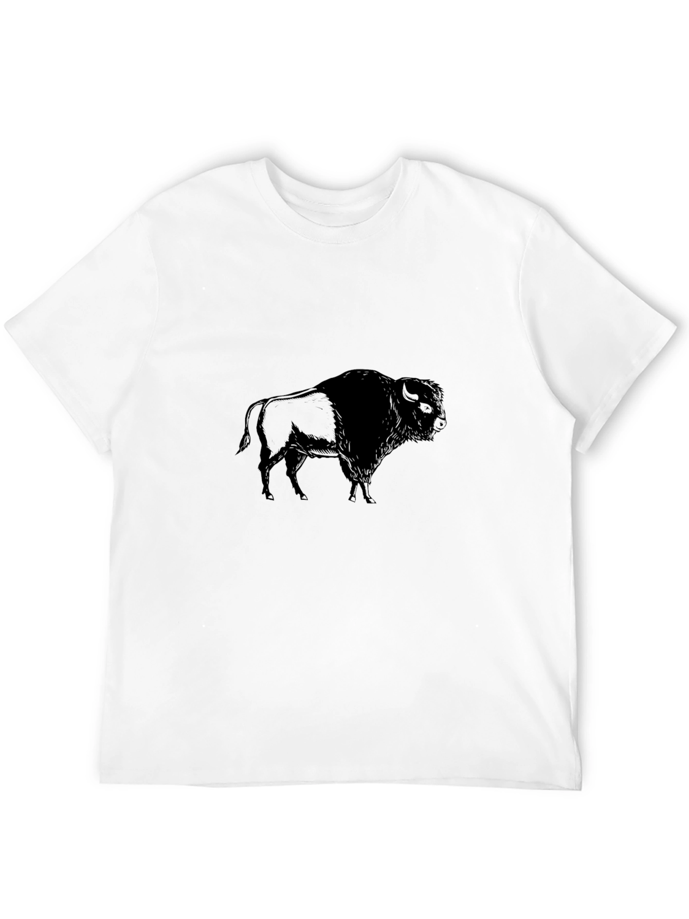 Black Buffalo Graphic Tee - Mens Casual Shirt