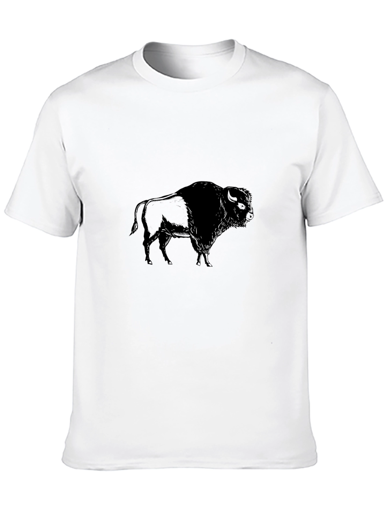 Black Buffalo Graphic Tee - Mens Casual Shirt
