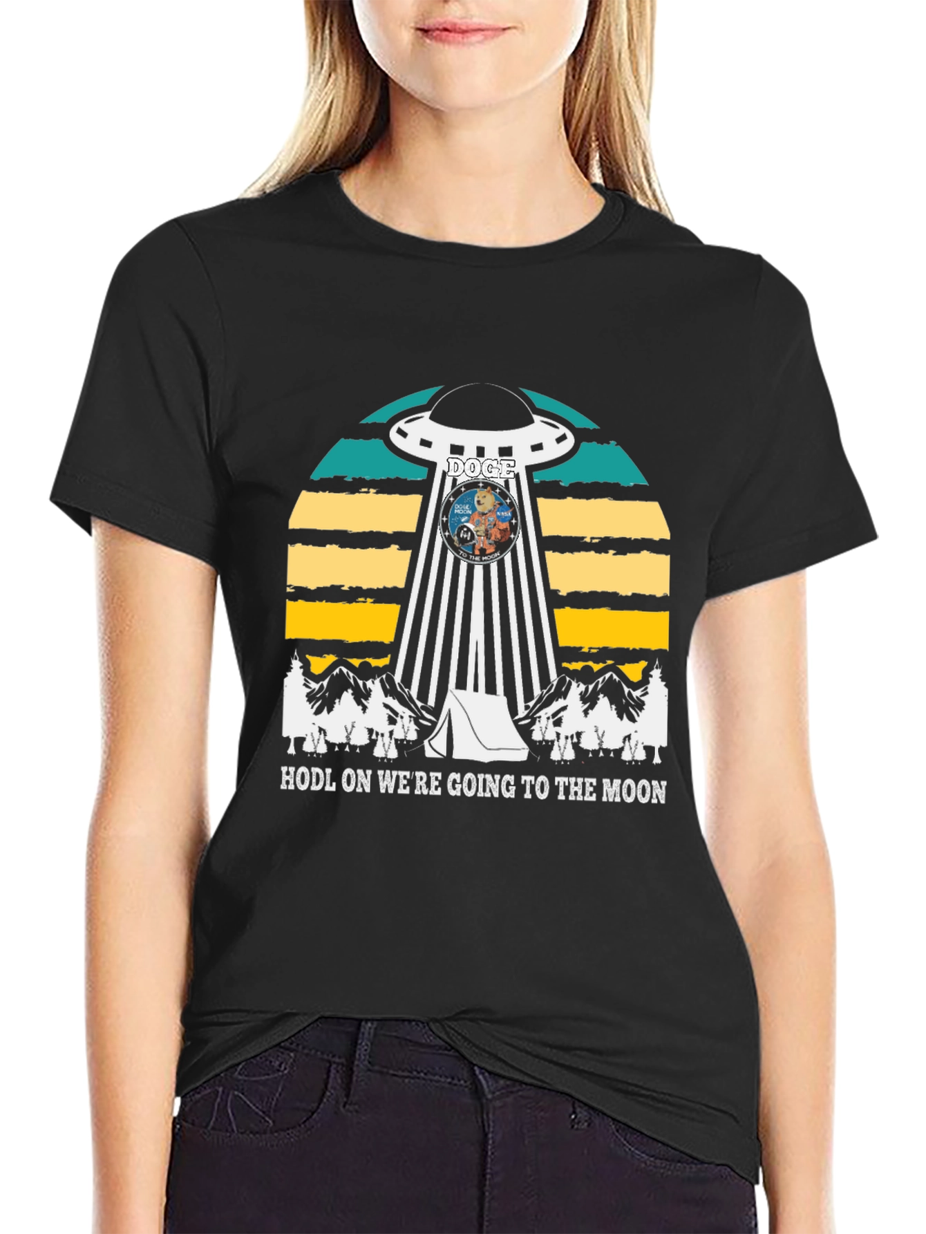 Hodl On Were Going to the Moon T-Shirt