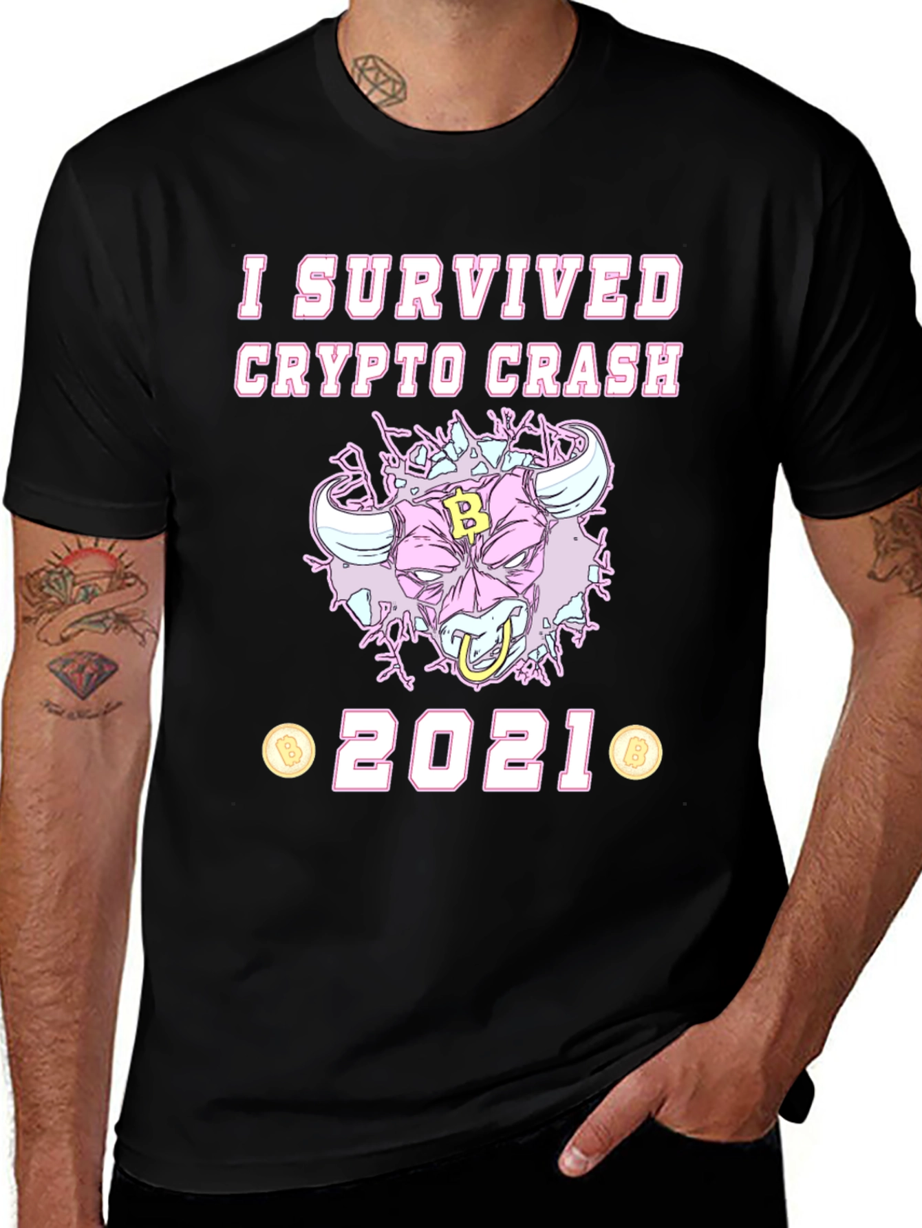 I Survived Crypto Crash 2021 Graphic Tee