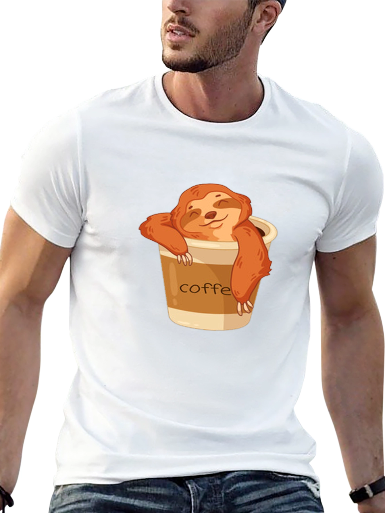 Sloth Coffee T-Shirt - Relaxed & Cute