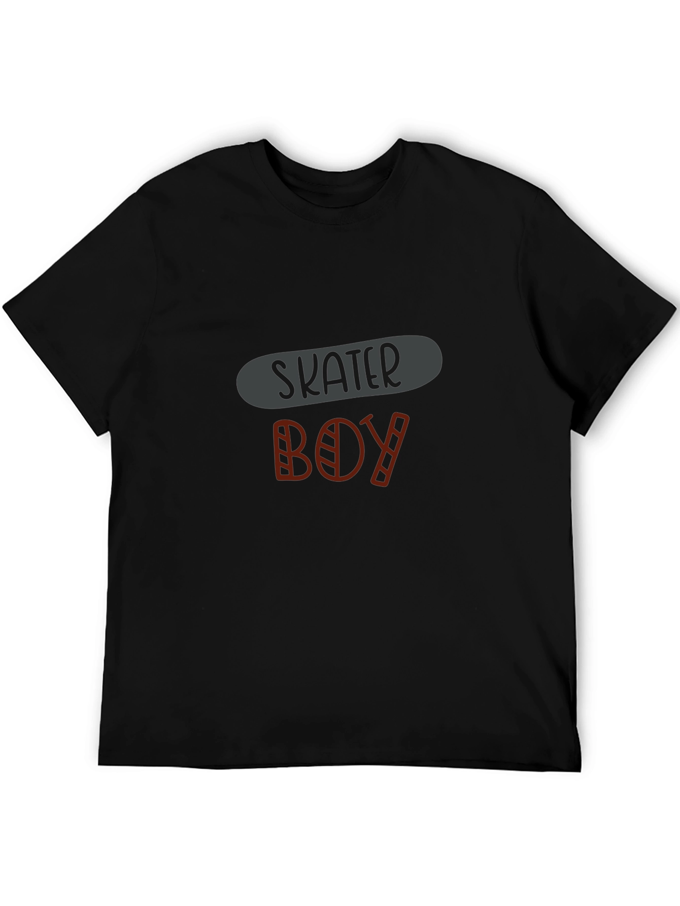 Skater Boy Graphic Tee - Black Cotton Comfort