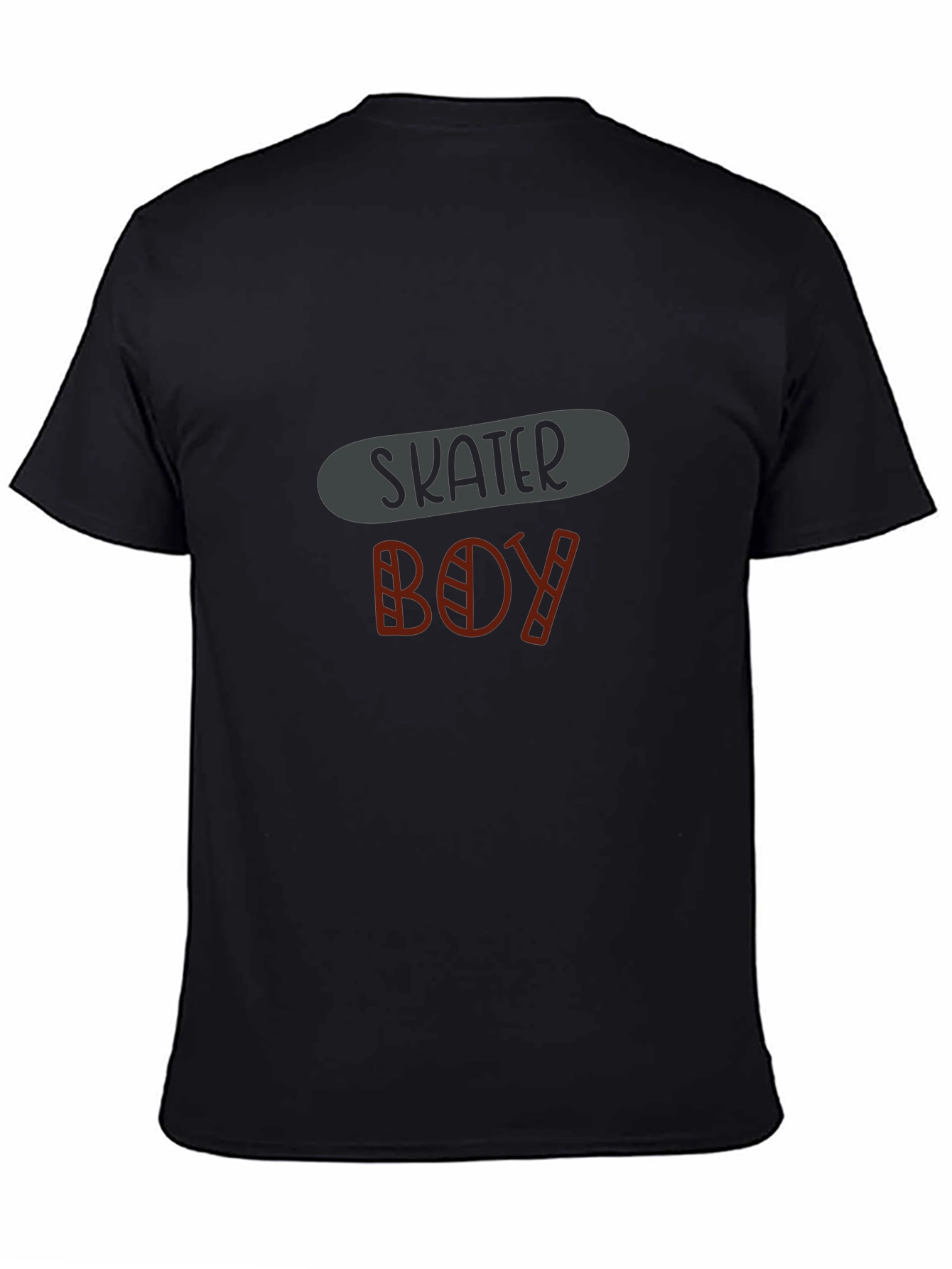 Skater Boy Graphic Tee - Black Cotton Comfort