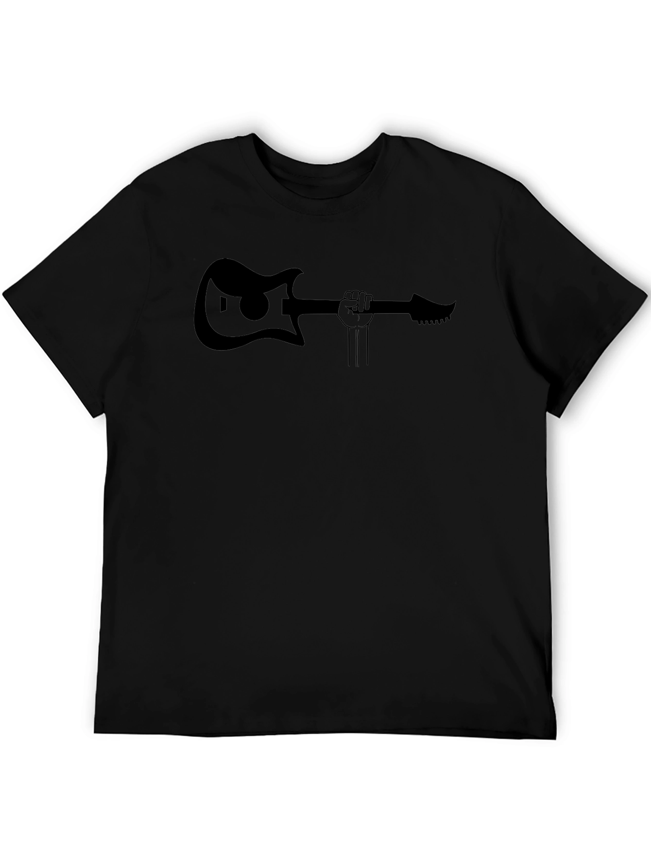 Rock On: Guitar Fist Black T-Shirt