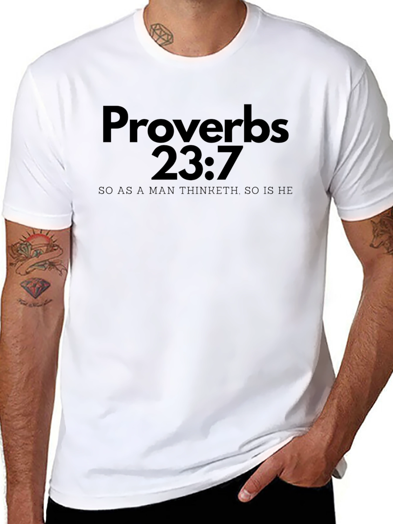 Proverbs 23:7 Graphic T-Shirt