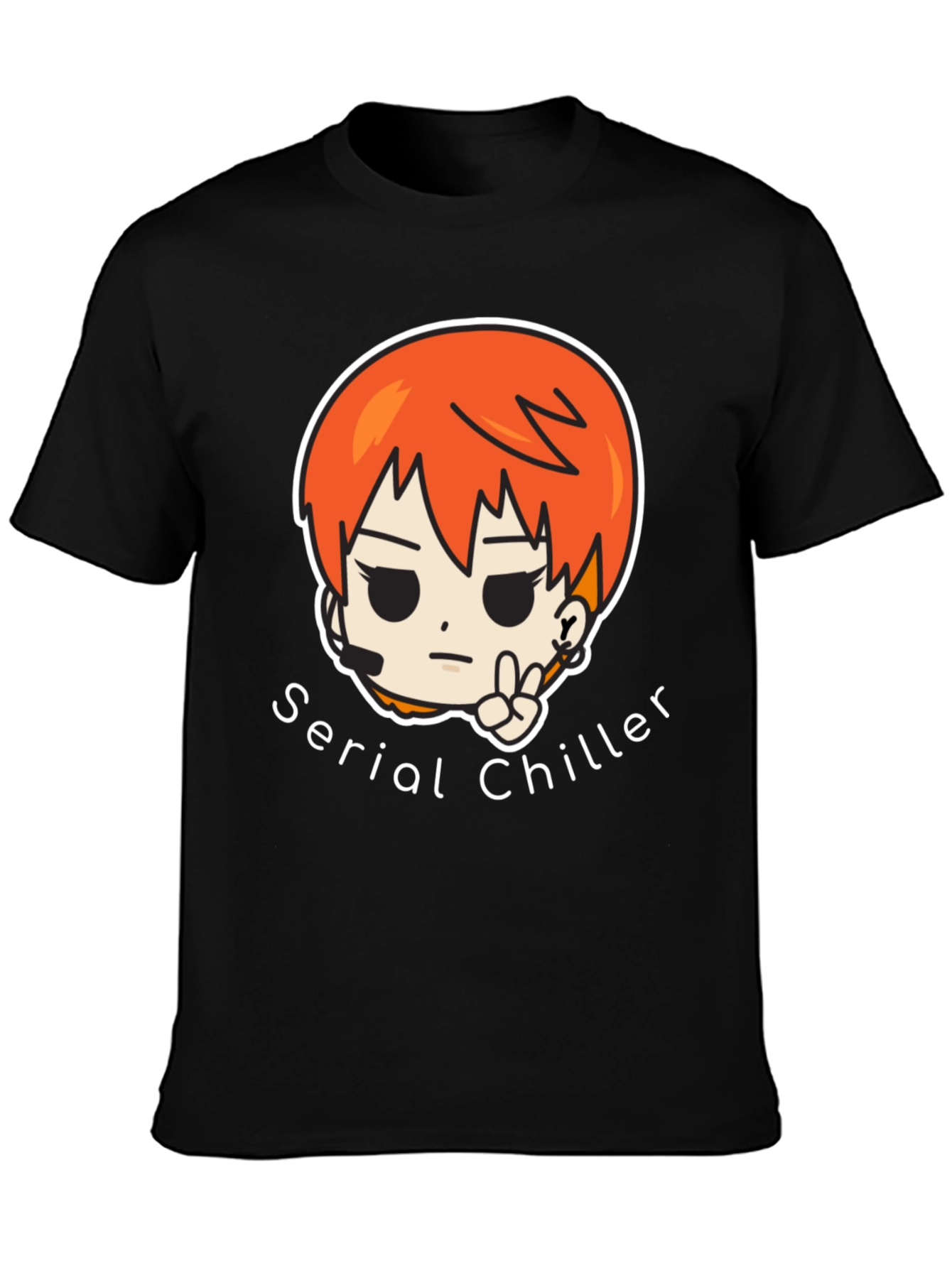 Serial Chiller Graphic Tee - Black Unisex T-Shirt