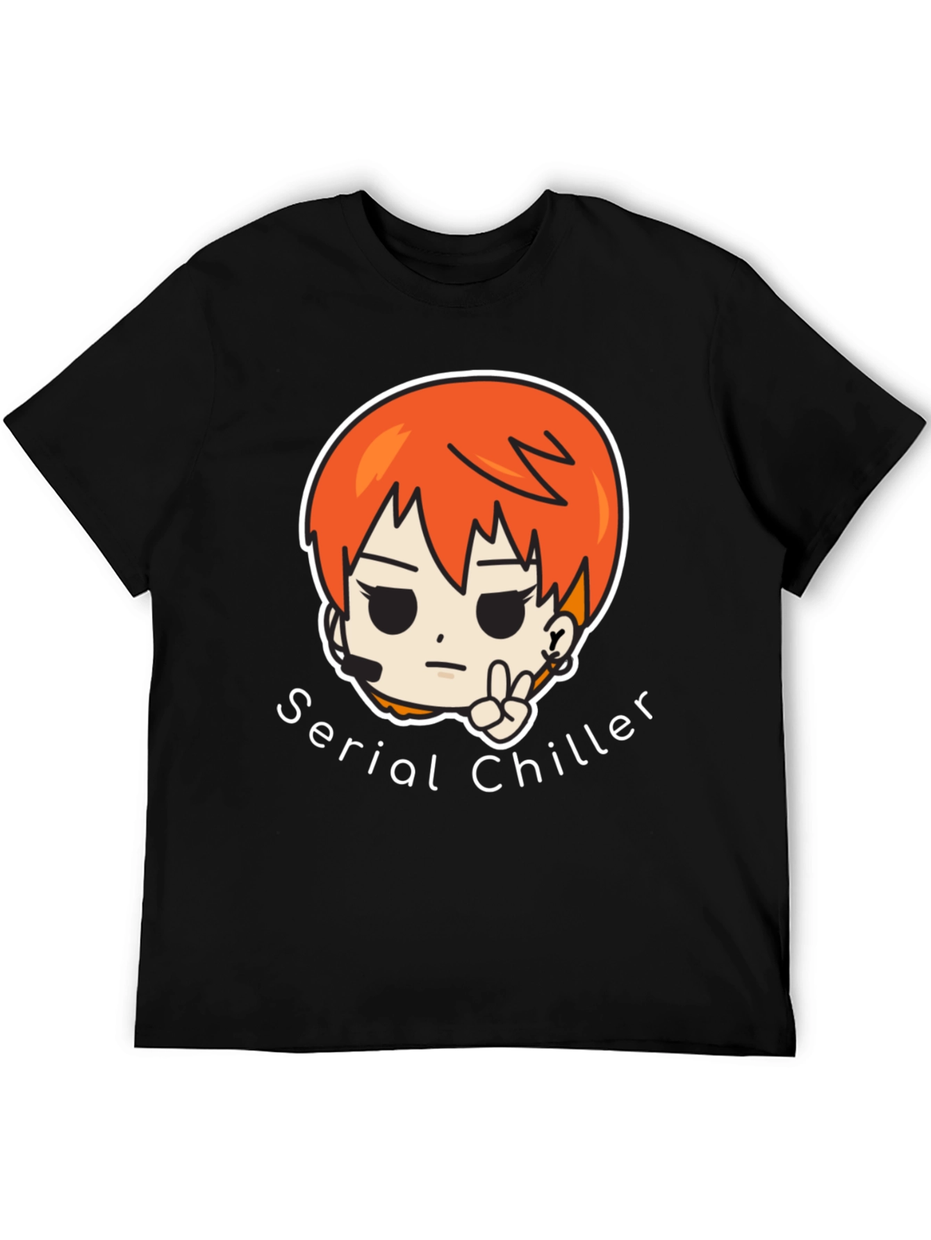 Serial Chiller Graphic Tee - Black Unisex T-Shirt