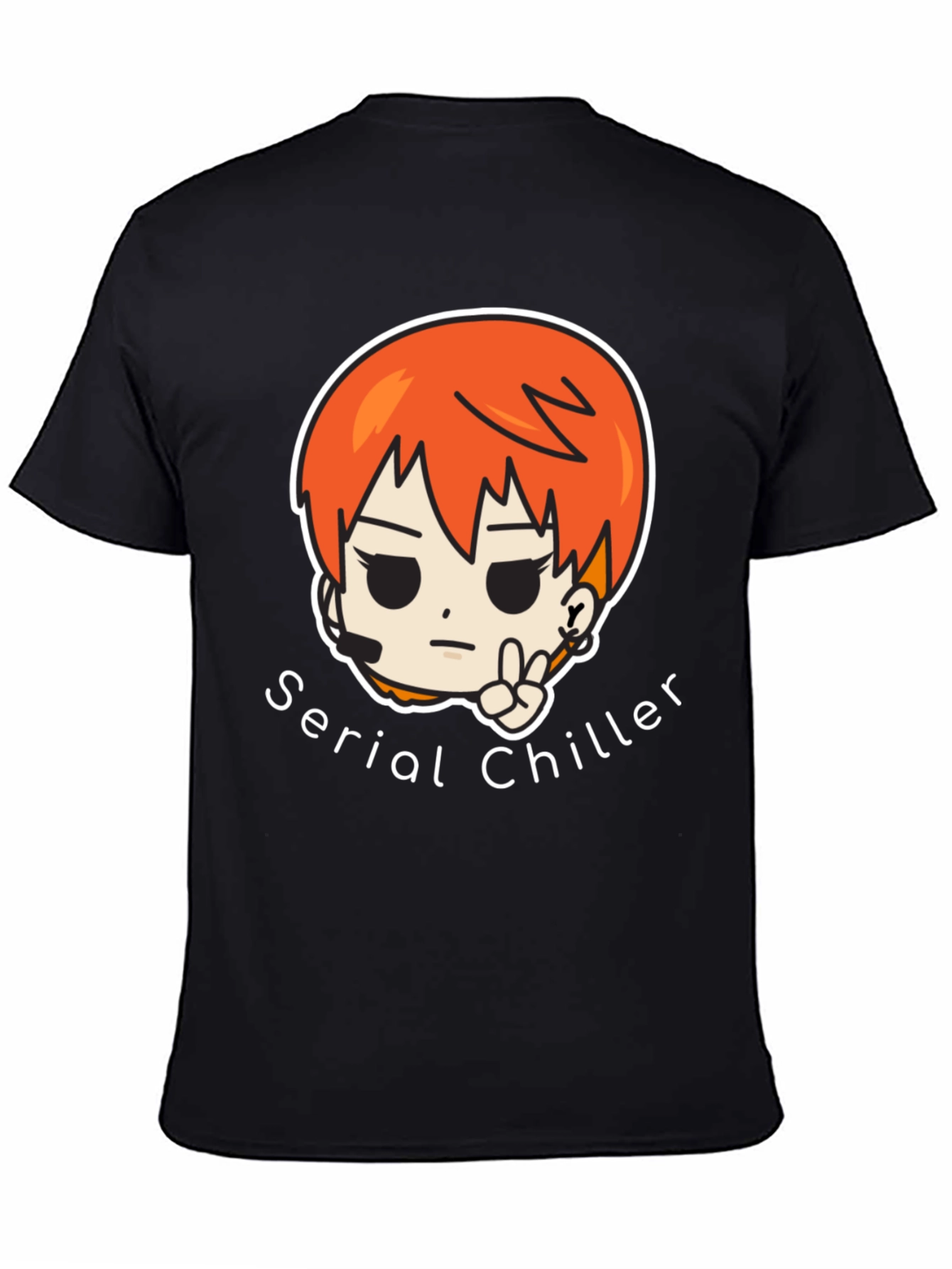 Serial Chiller Graphic Tee - Black Unisex T-Shirt