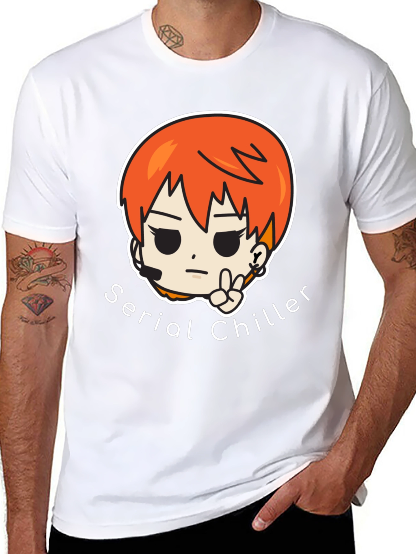 Serial Chiller Graphic Tee - Black Unisex T-Shirt