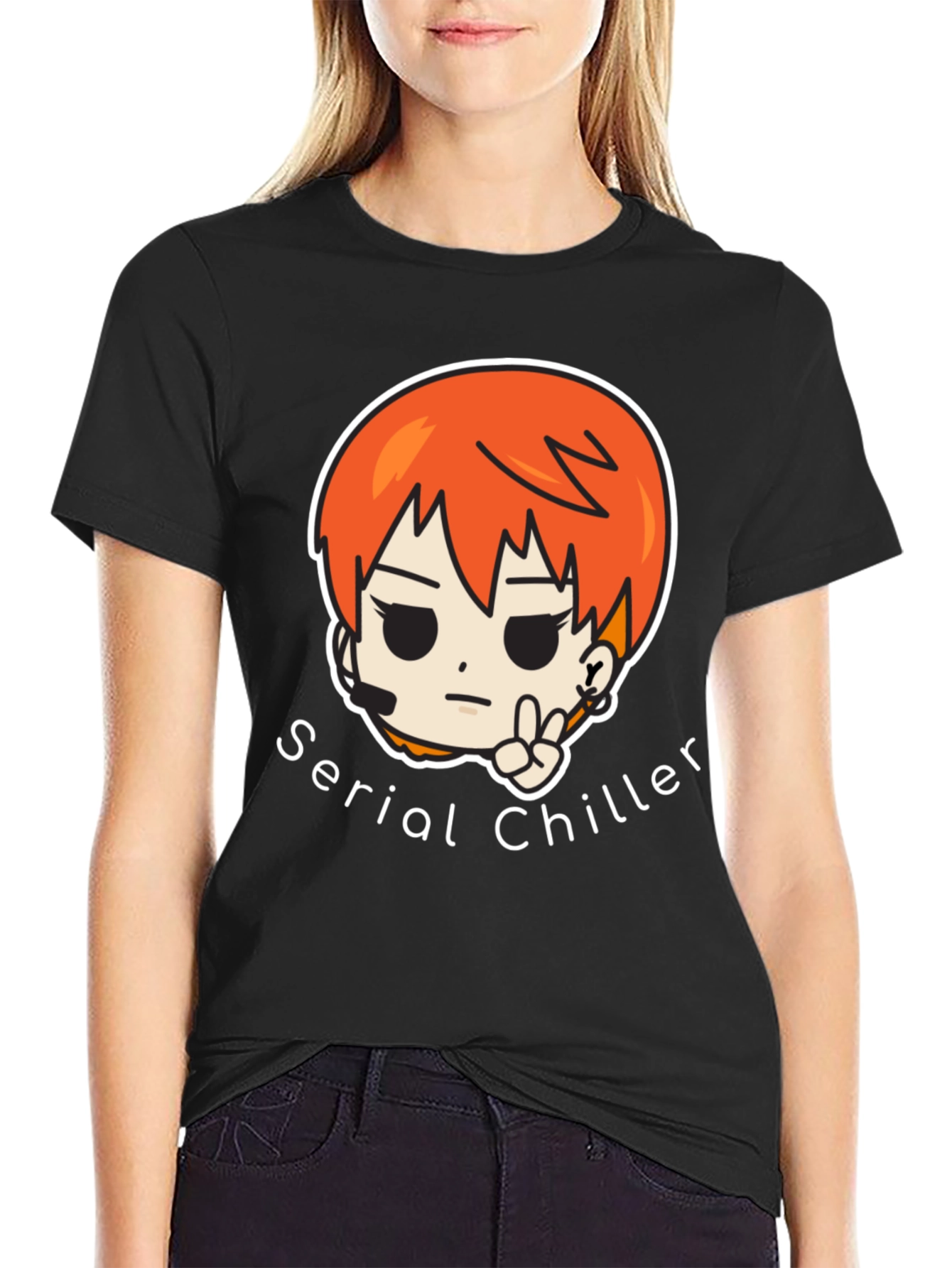 Serial Chiller Graphic Tee - Black Unisex T-Shirt