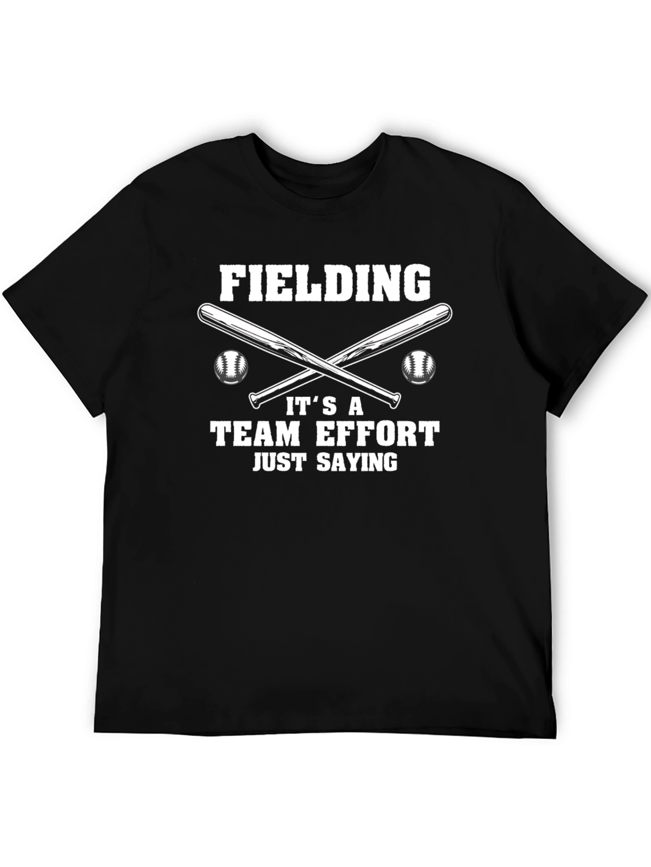 Fielding Team Effort Baseball Graphic Tee