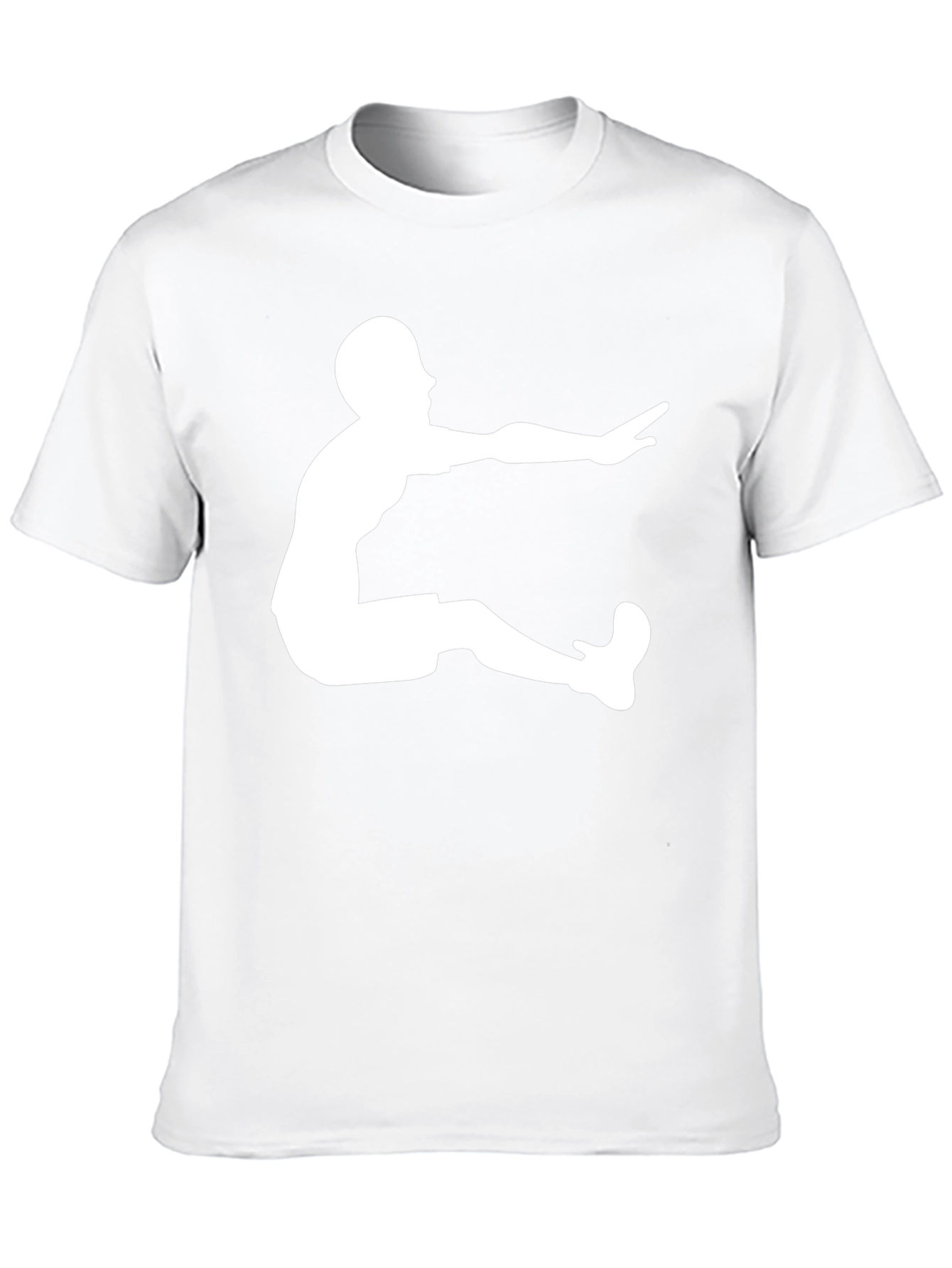 Long Jump Graphic Tee - Black Cotton T-Shirt