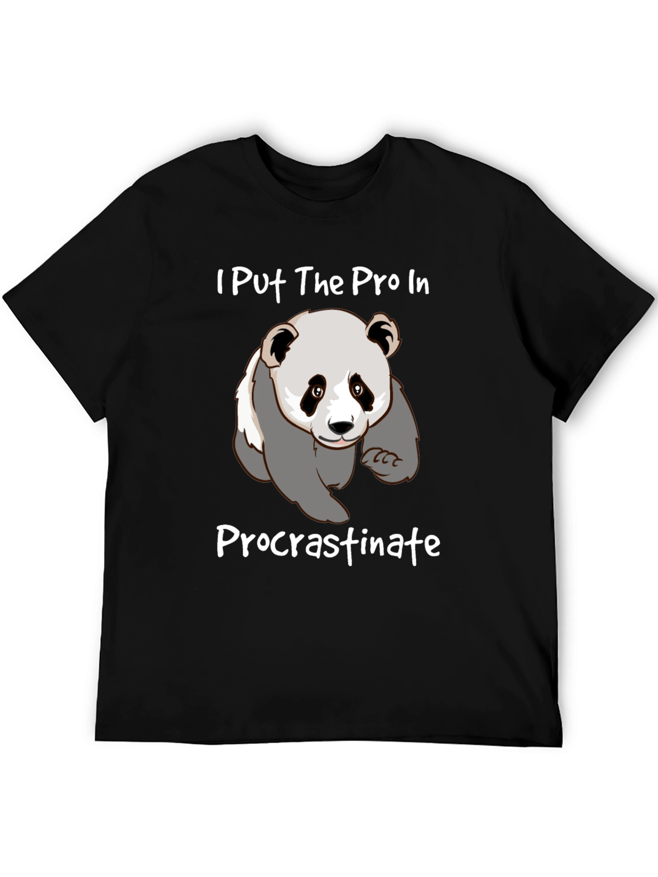 Procrastinate Panda T-Shirt - Funny Graphic Tee