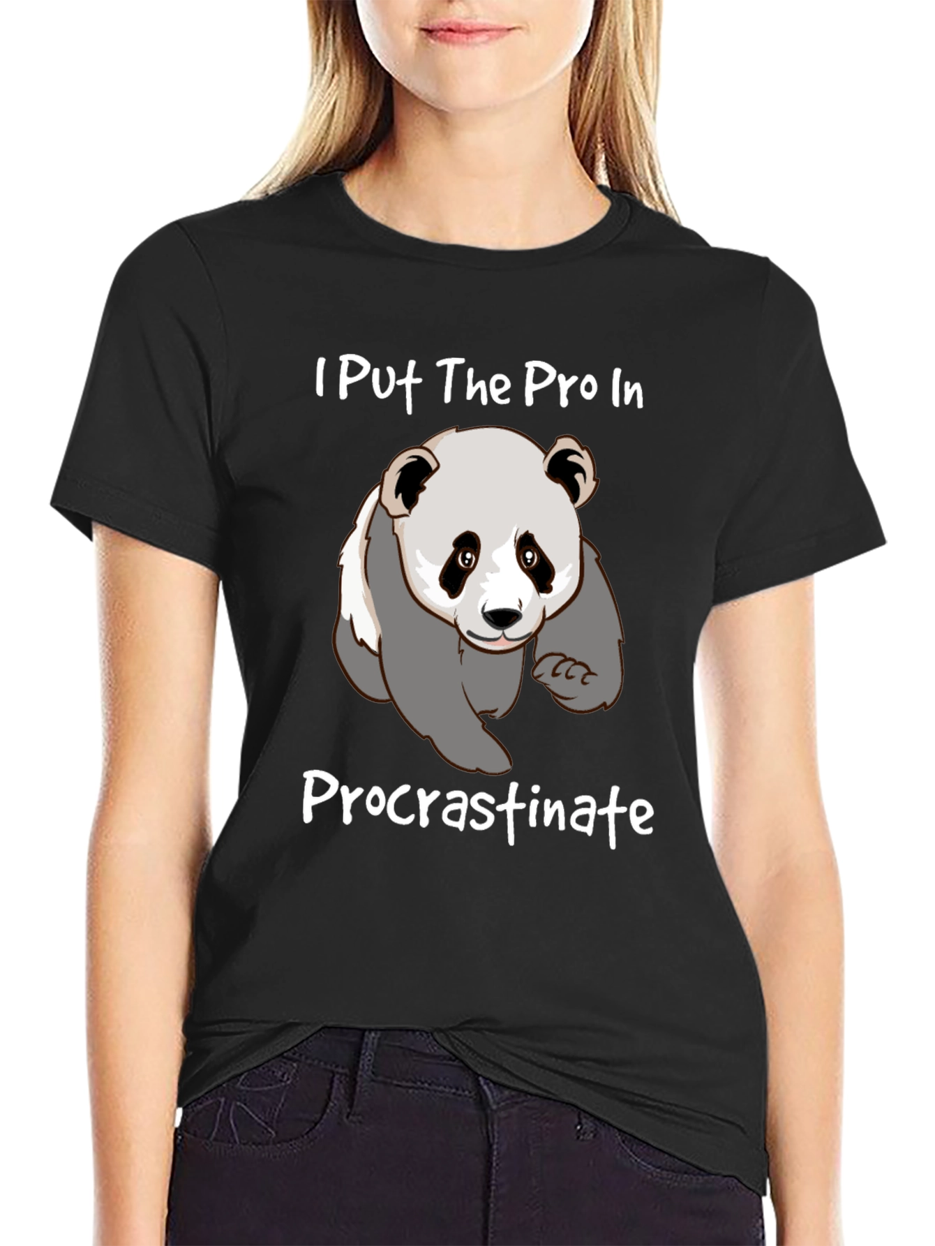 Procrastinate Panda T-Shirt - Funny Graphic Tee