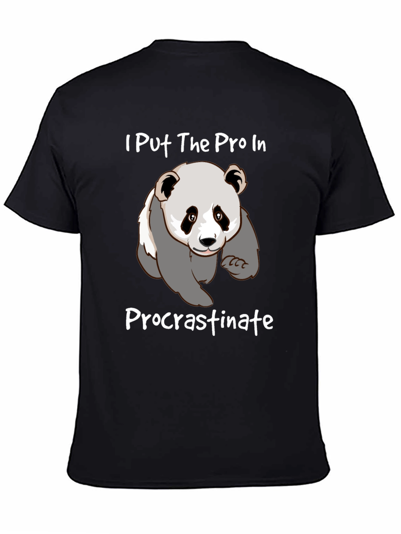 Procrastinate Panda T-Shirt - Funny Graphic Tee