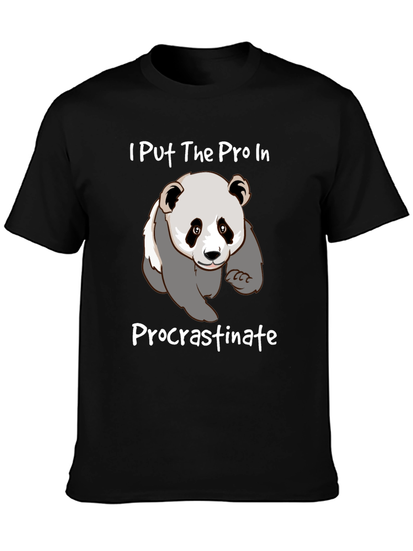 Procrastinate Panda T-Shirt - Funny Graphic Tee