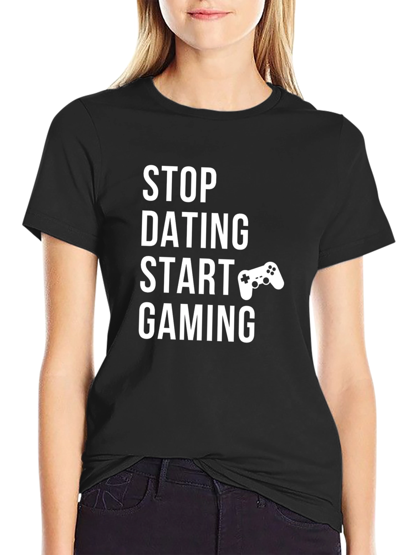 Stop Dating Start Gaming T-Shirt Gamer Tee