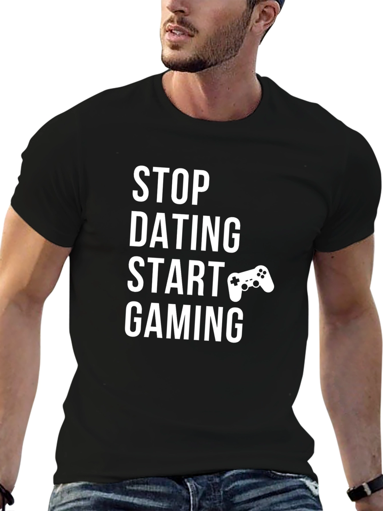 Stop Dating Start Gaming T-Shirt Gamer Tee