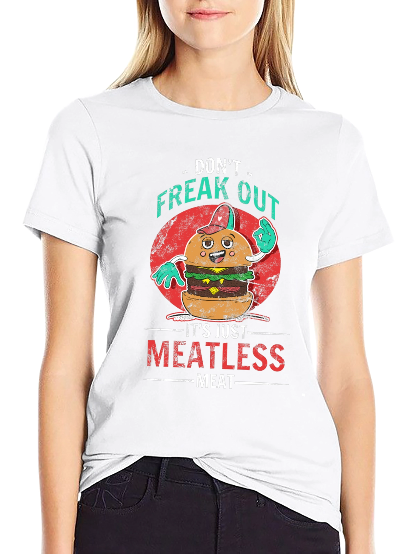 Meatless Meat T-Shirt: Vegan Burger Graphic Tee