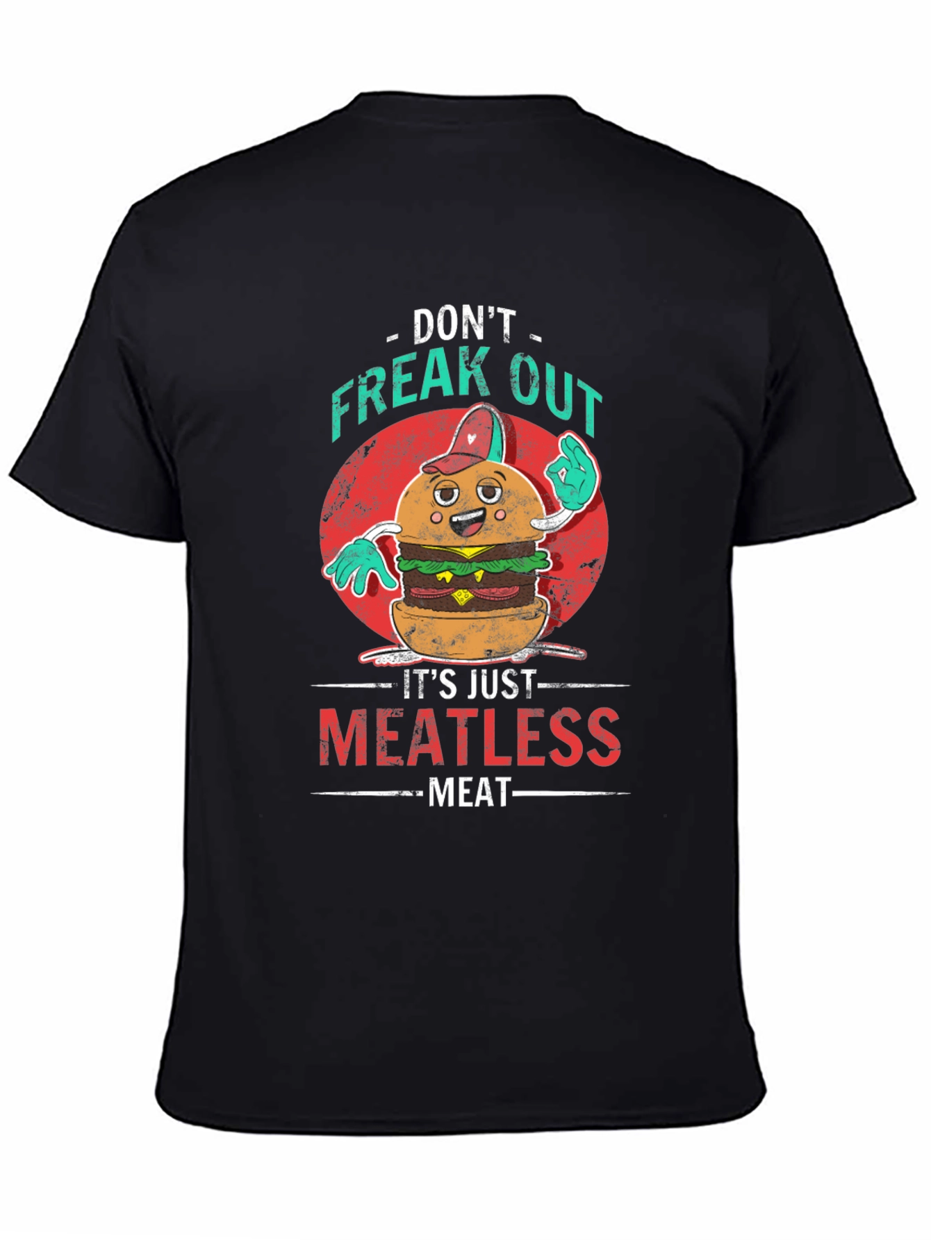 Meatless Meat T-Shirt: Vegan Burger Graphic Tee