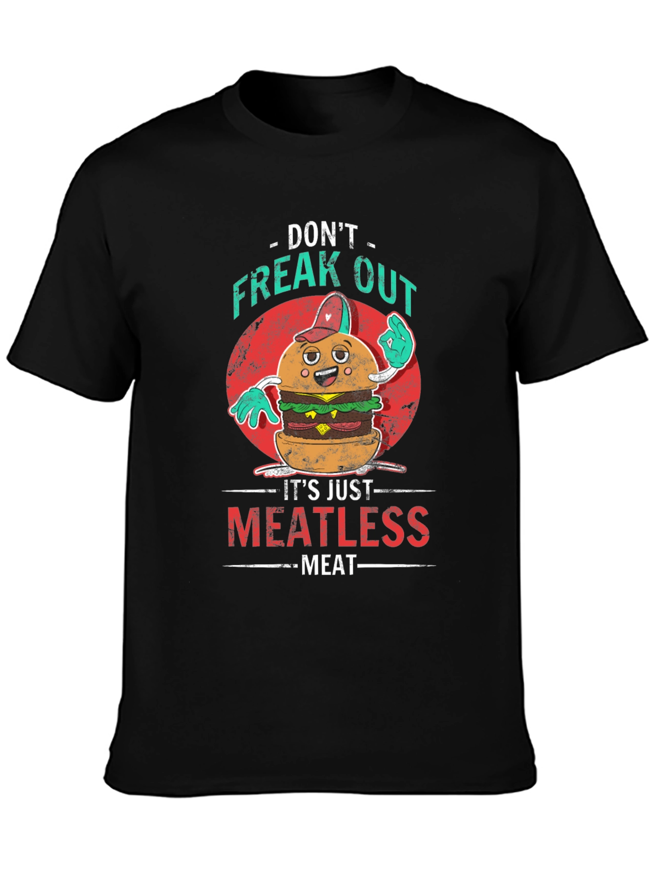 Meatless Meat T-Shirt: Vegan Burger Graphic Tee