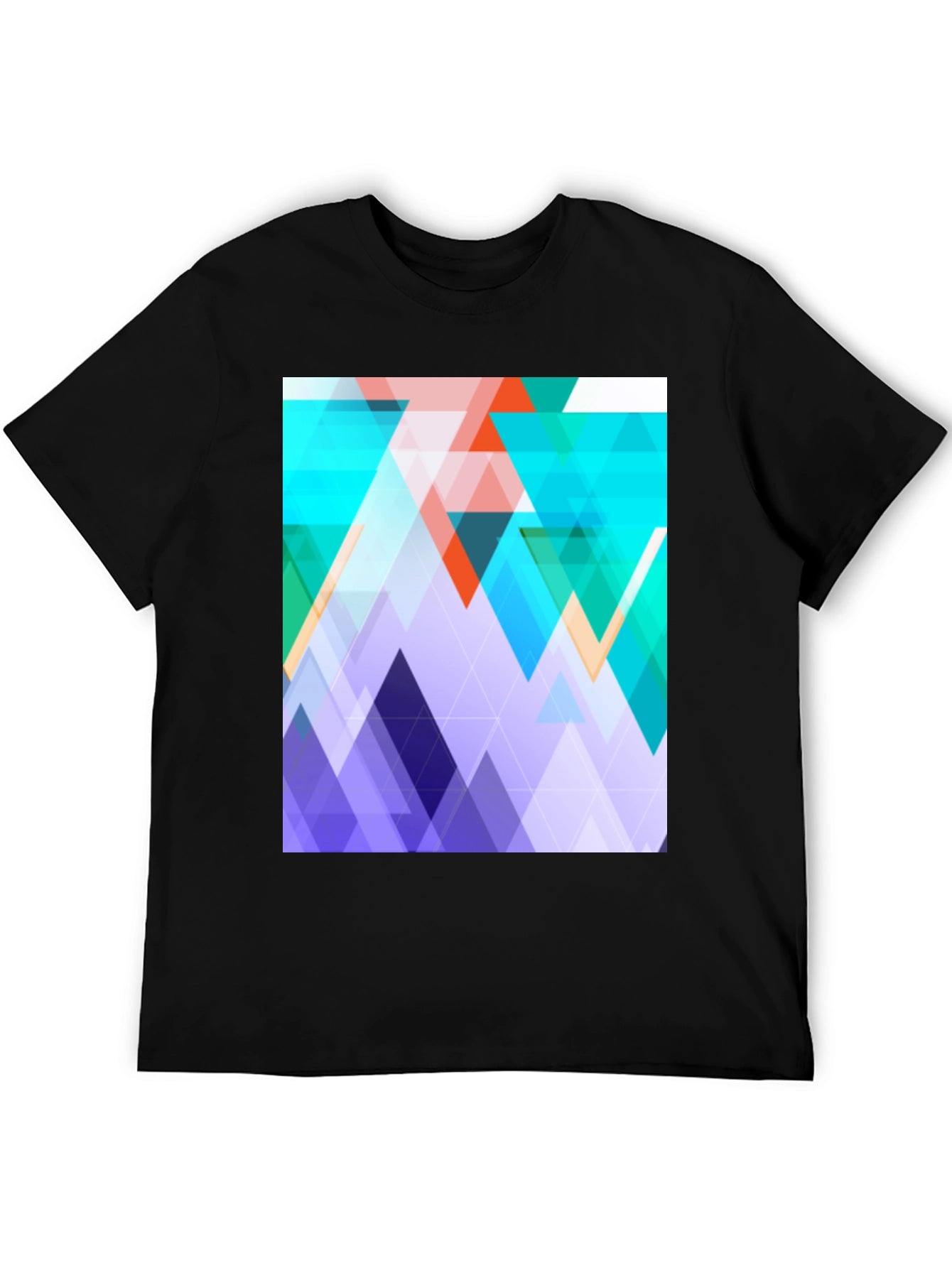 Geometric Triangle T-Shirt - Modern Abstract Design