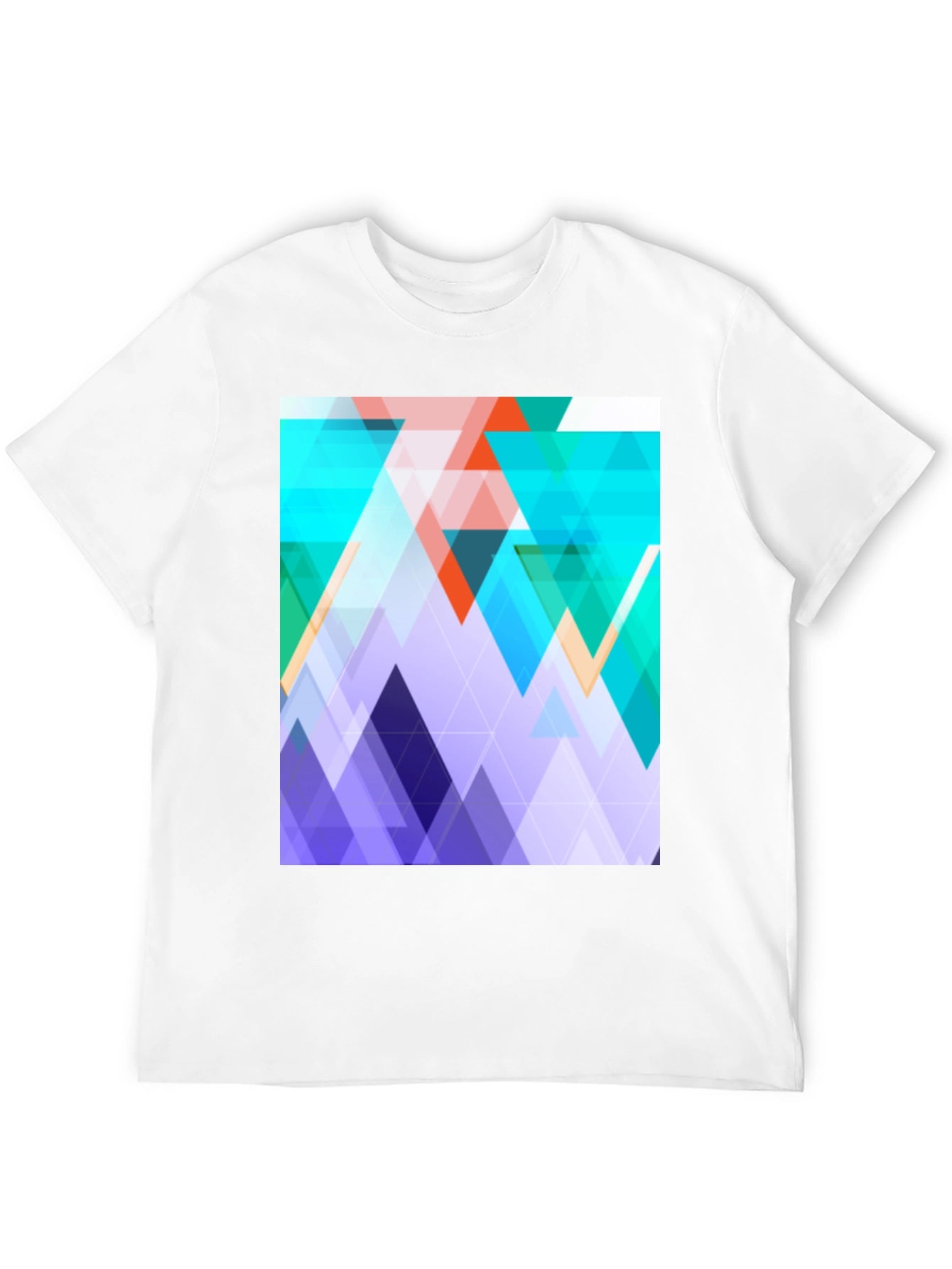 Geometric Triangle T-Shirt - Modern Abstract Design