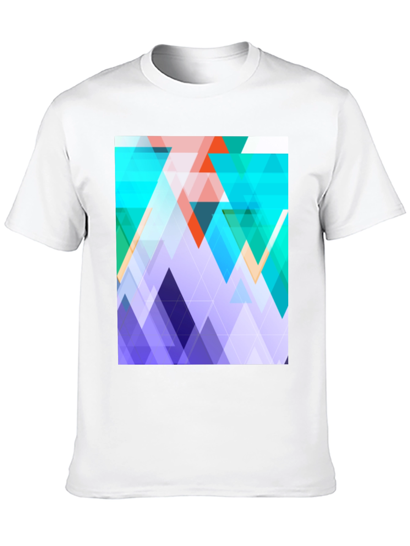 Geometric Triangle T-Shirt - Modern Abstract Design