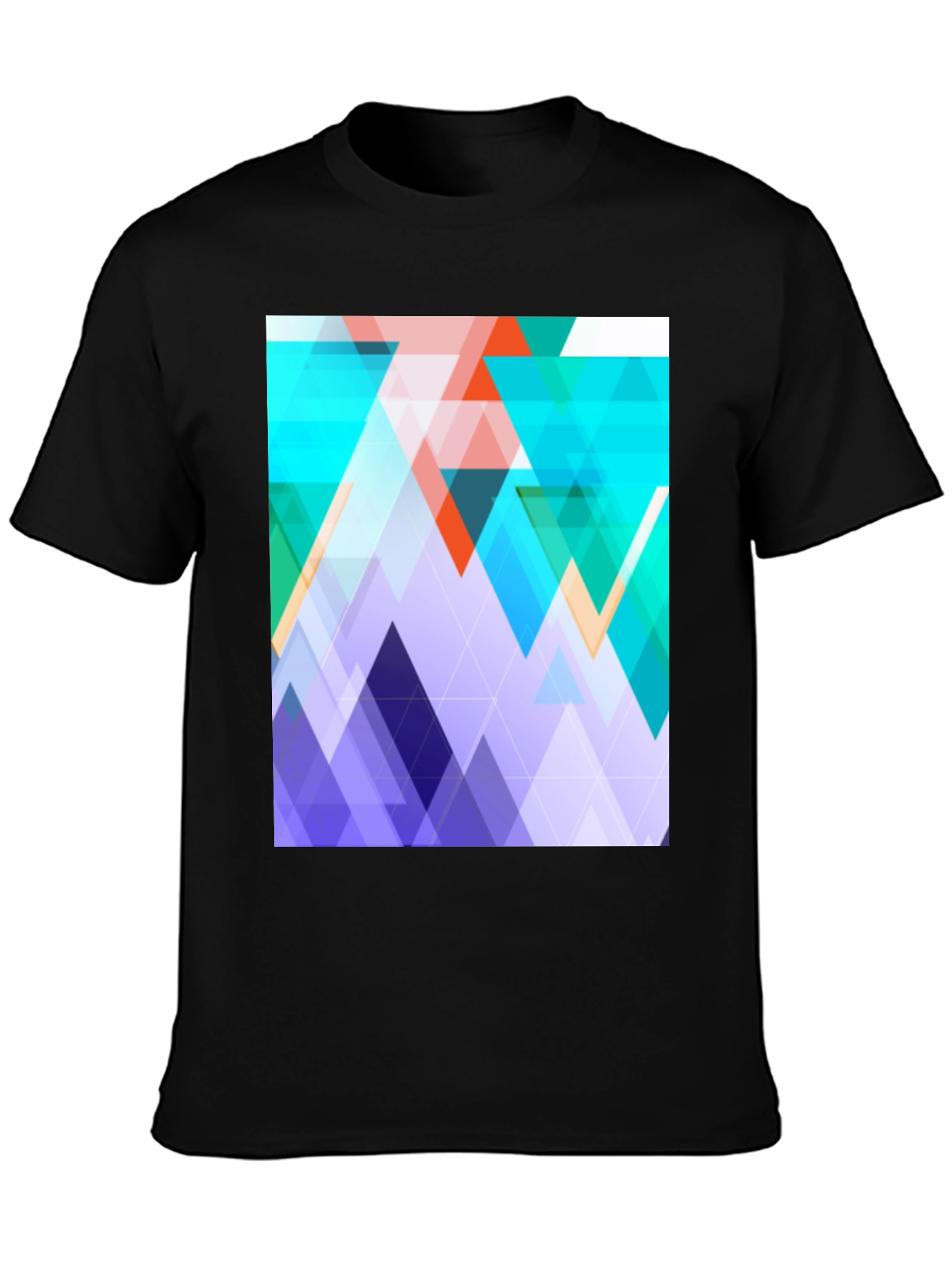 Geometric Triangle T-Shirt - Modern Abstract Design