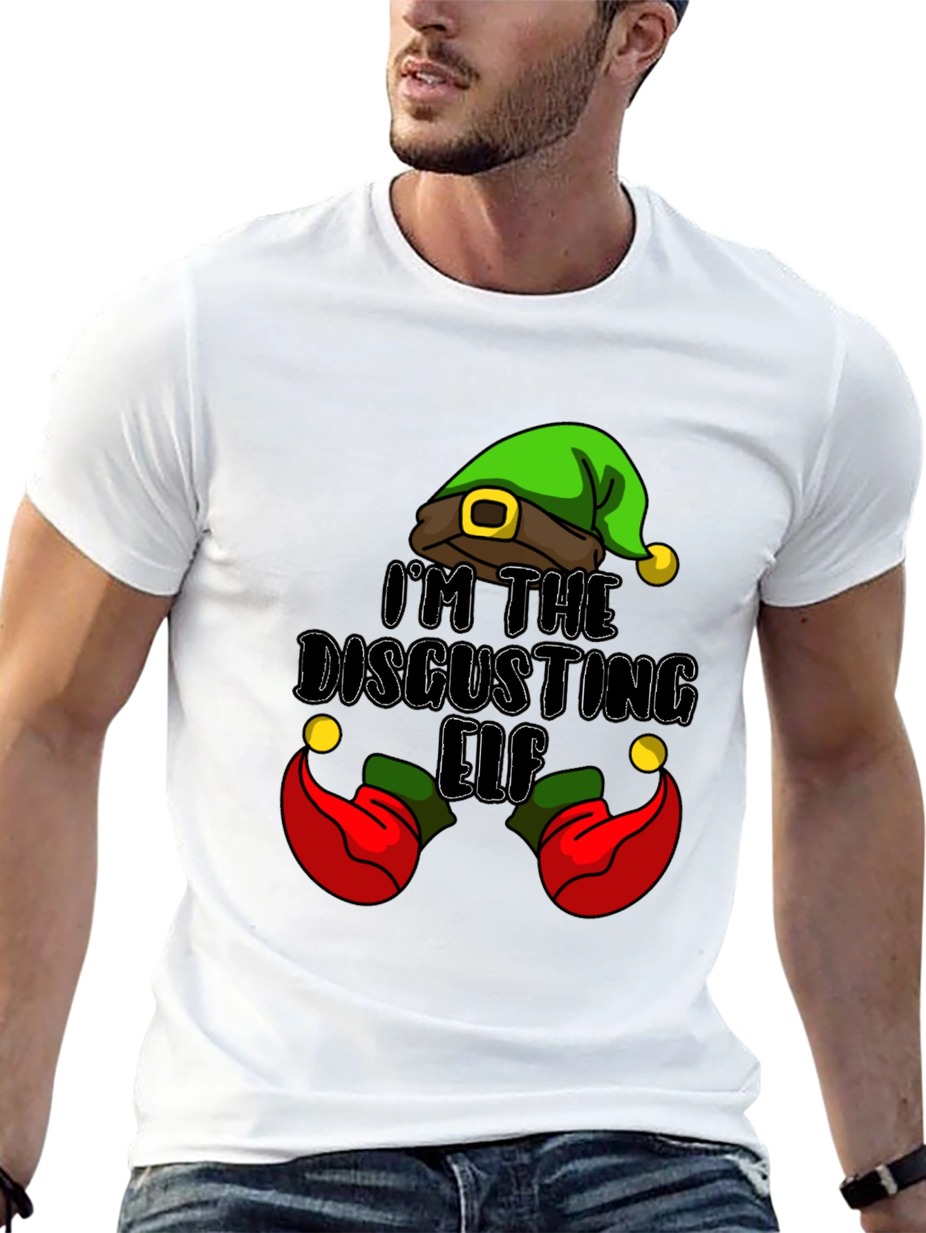 Funny Disgusting Elf Christmas Holiday T-Shirt