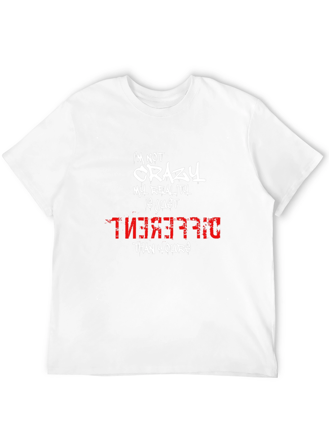 Crazy Reality Graphic Tee - Mens Black T-Shirt