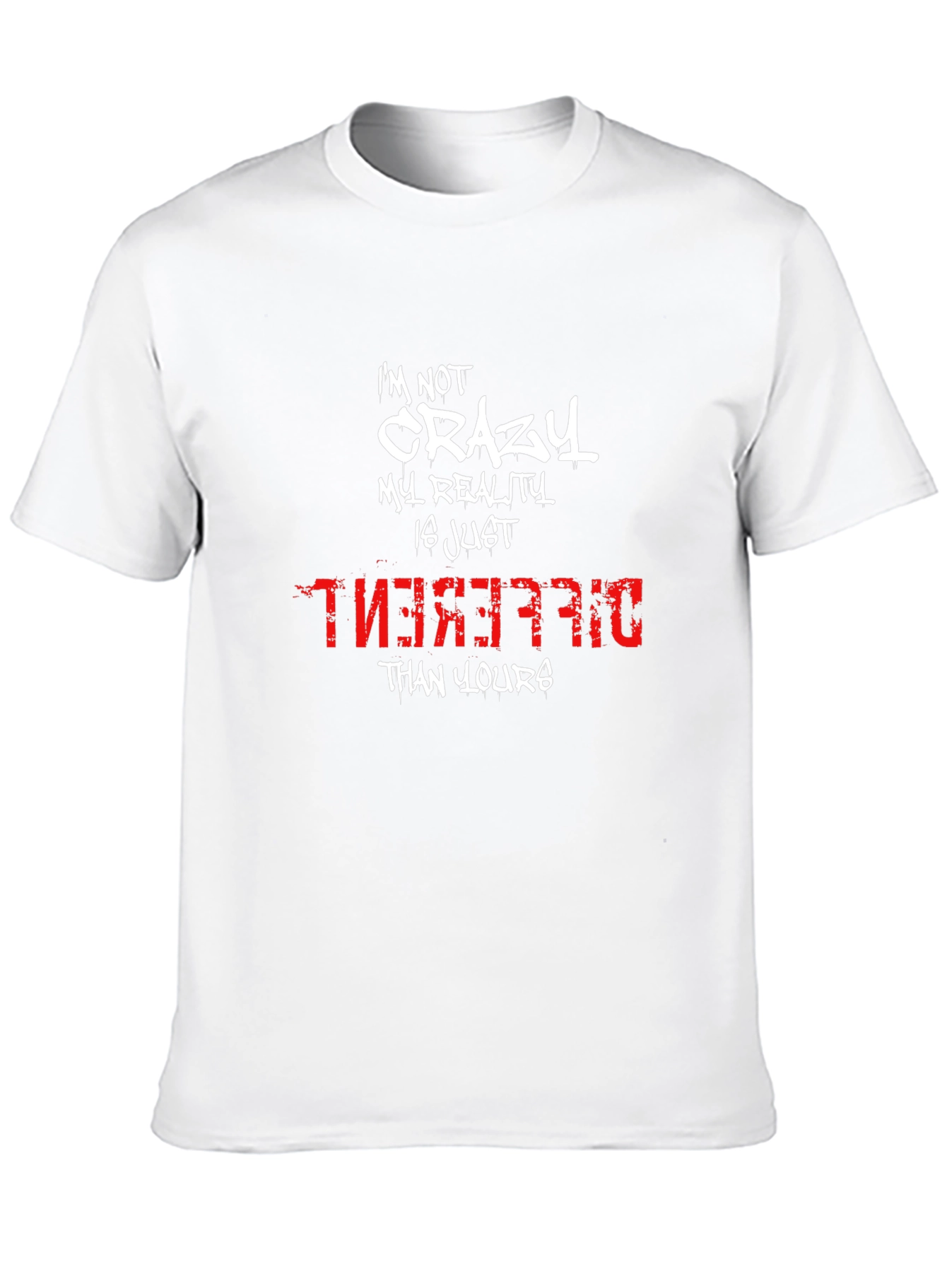 Crazy Reality Graphic Tee - Mens Black T-Shirt