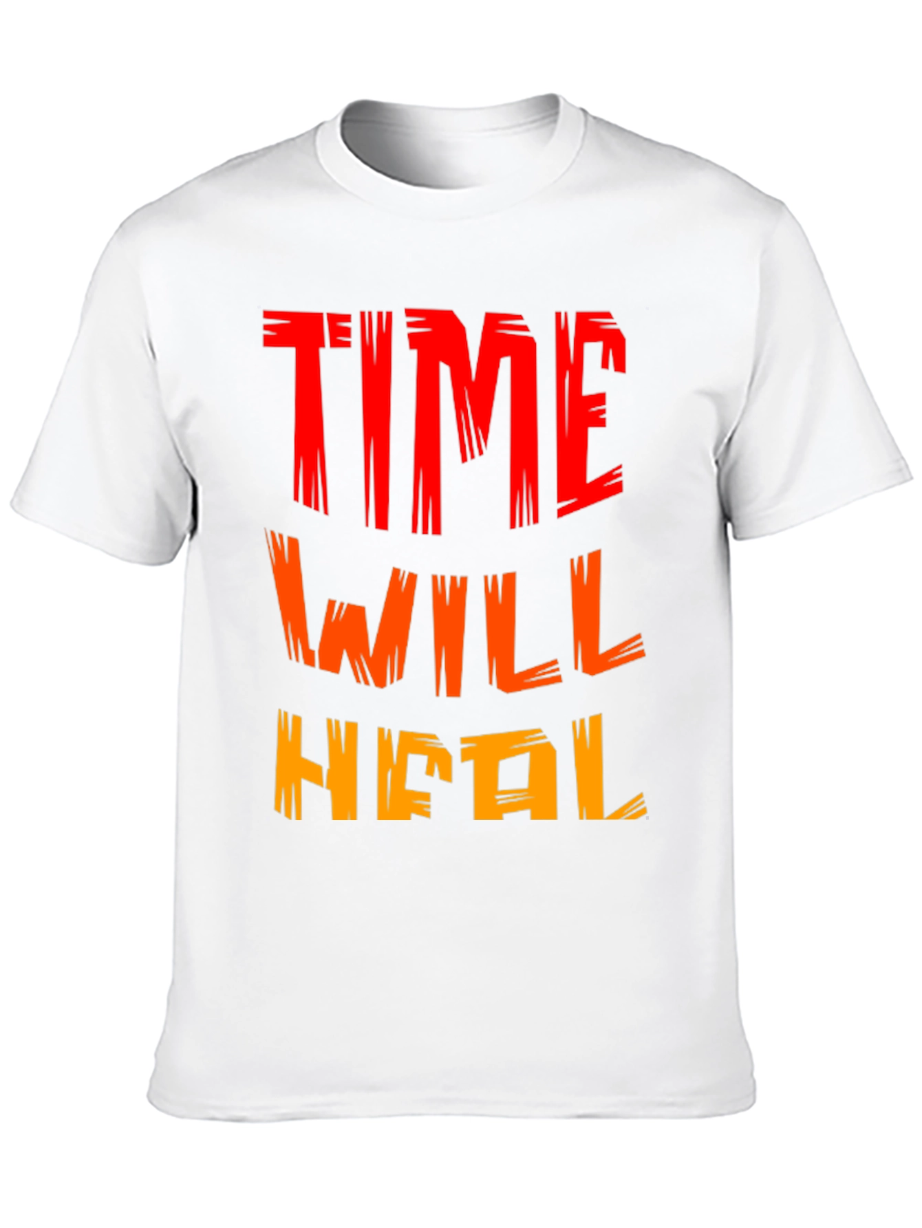 Time Will Heal Graphic Tee - Motivational Black T-Shirt