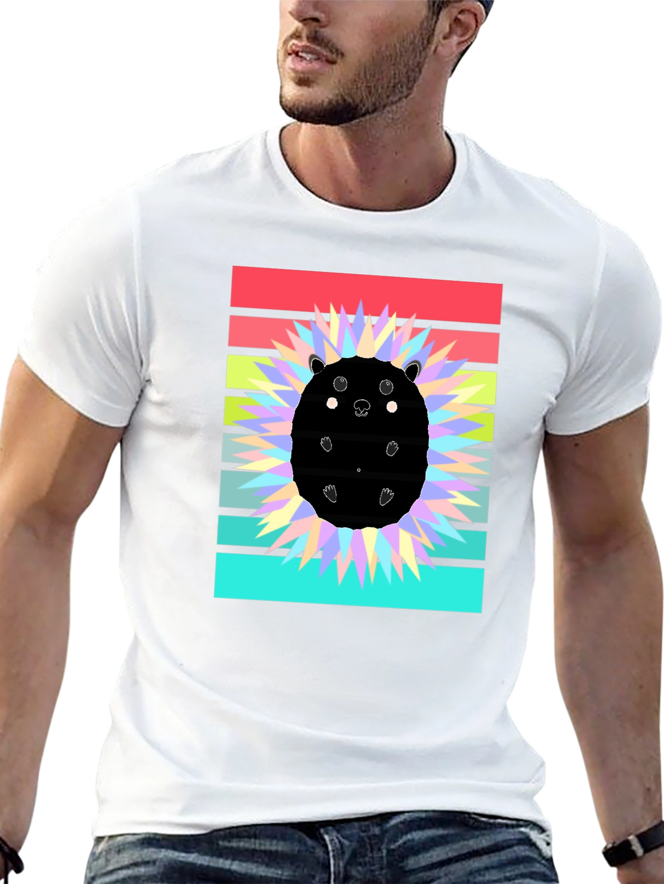Cute Hedgehog Graphic Tee
