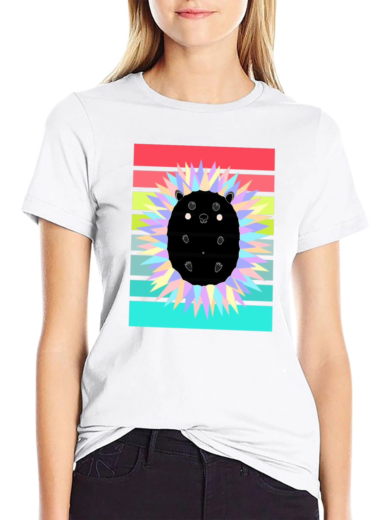 Cute Hedgehog Graphic Tee