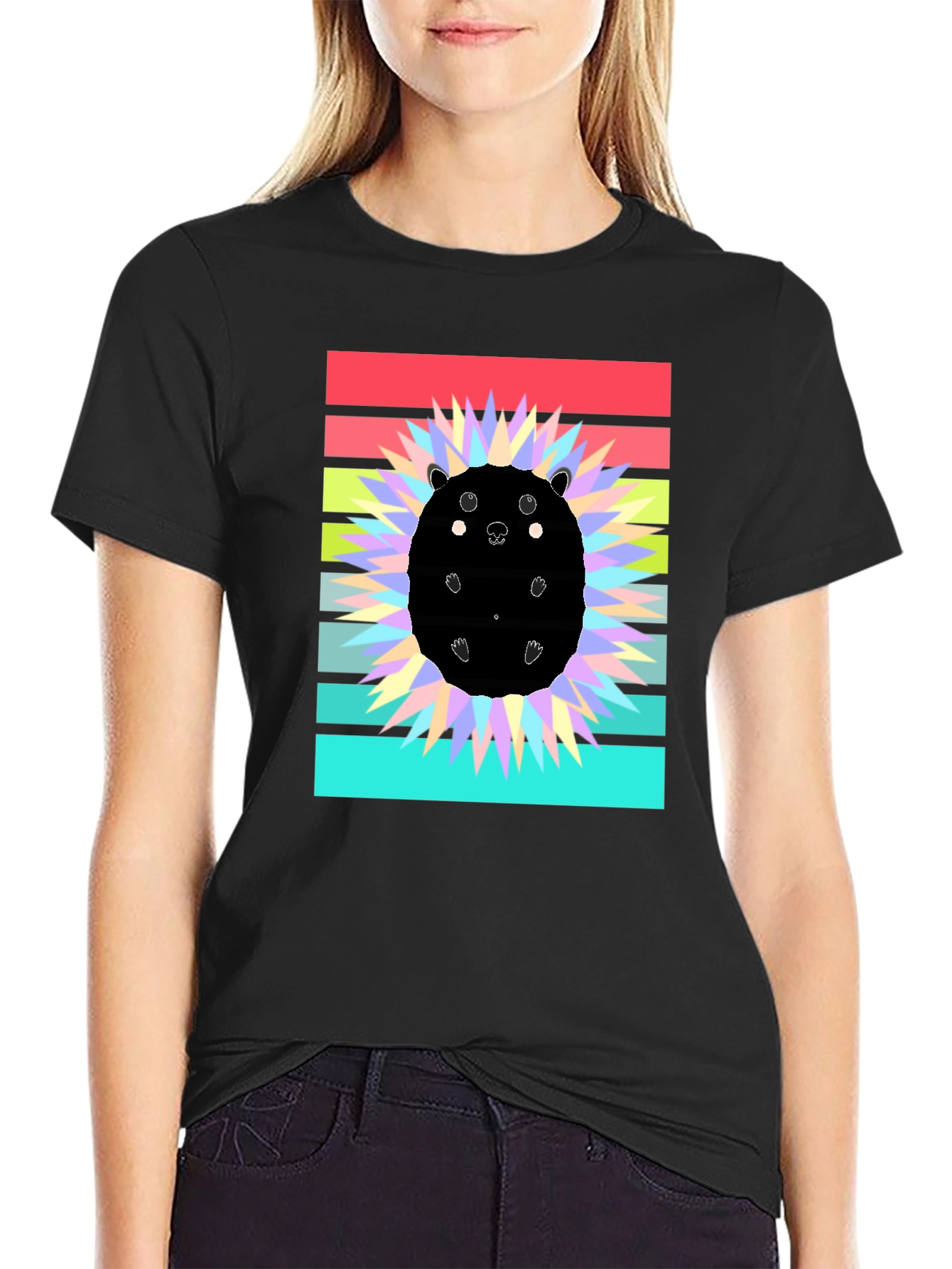 Cute Hedgehog Graphic Tee