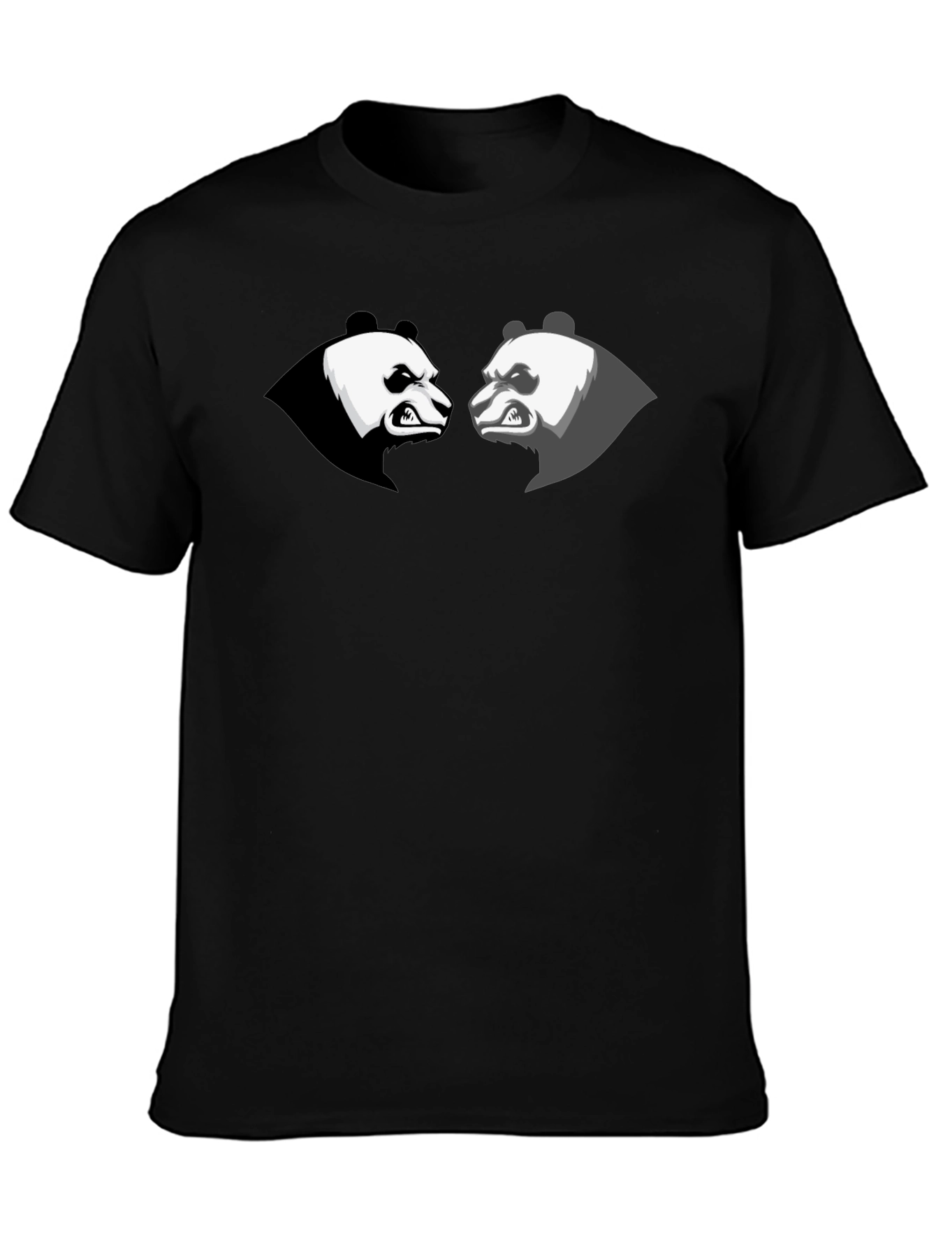 Angry Panda Graphic Tee - Black